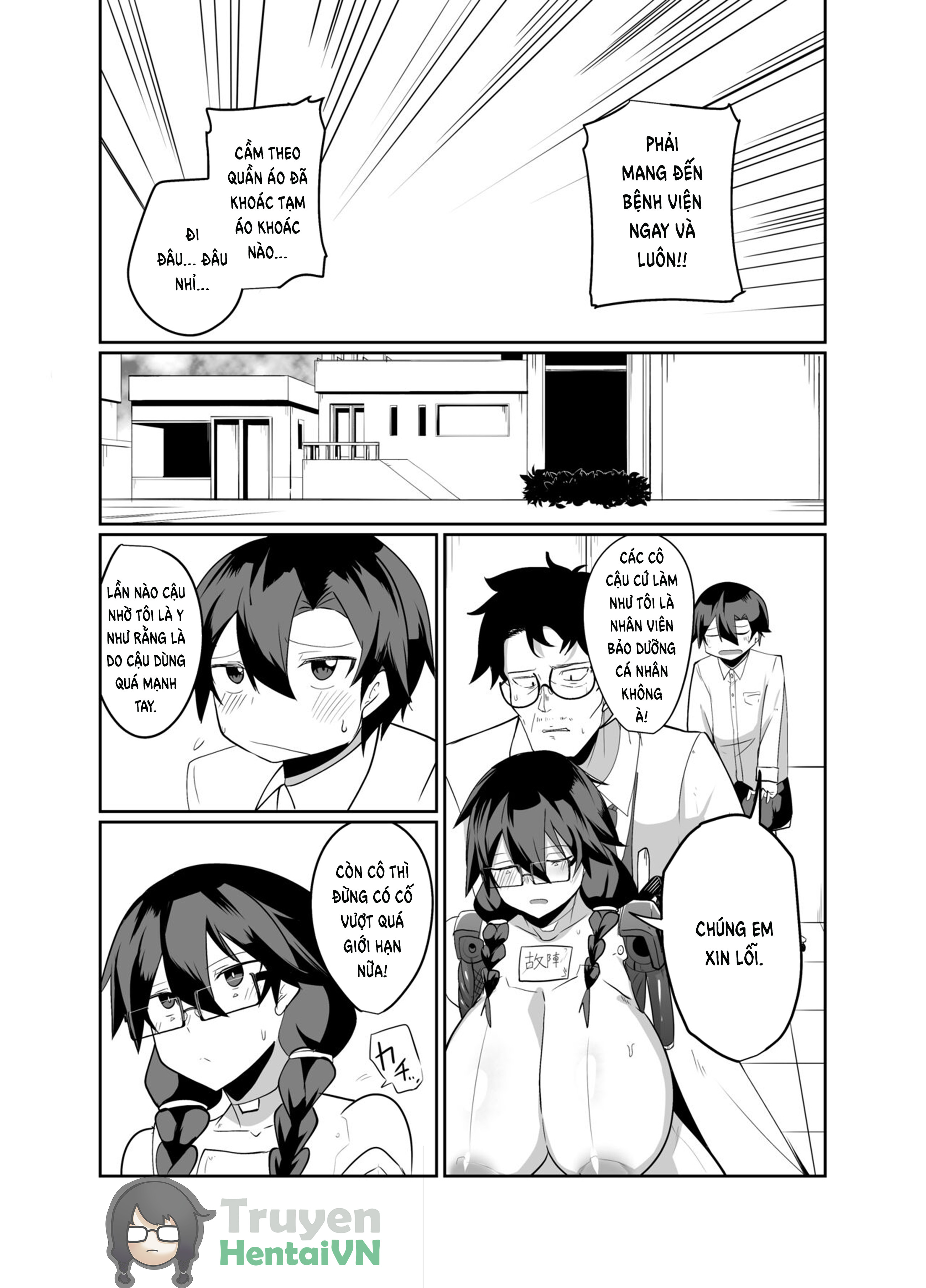 Đọc truyện hentai Android no Osananajimi Tachi to Chitsu Onahoecchi Suru Hanashi - oneshot