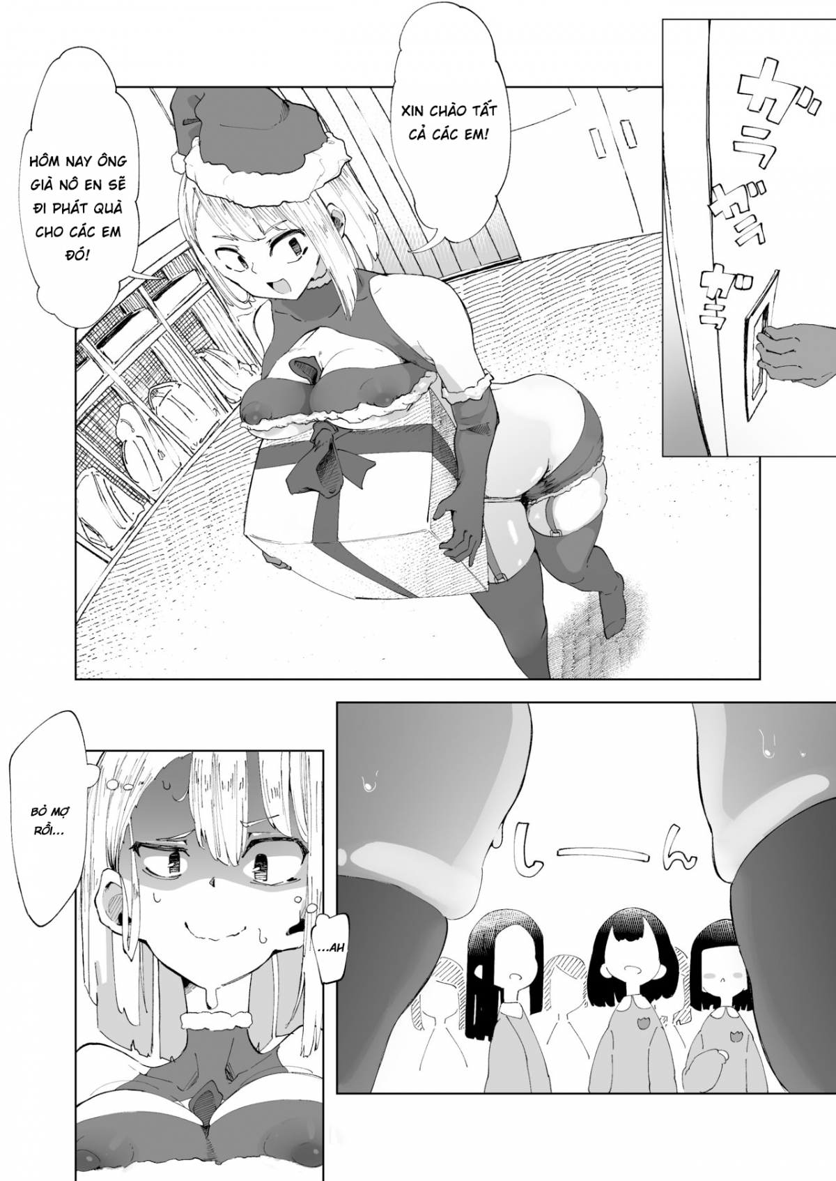 Đọc truyện hentai Chị trông trẻ đóng giả làm ông già Noel và lũ trẻ Oneshot