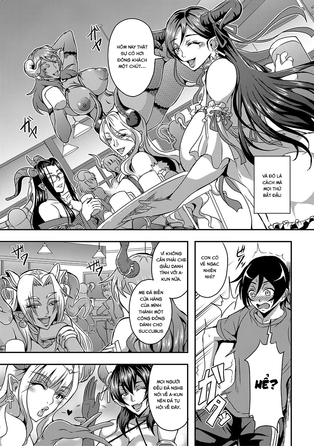 Đọc truyện hentai Boku to Succubus Mama-tachi to no Harem Life - Chap 1