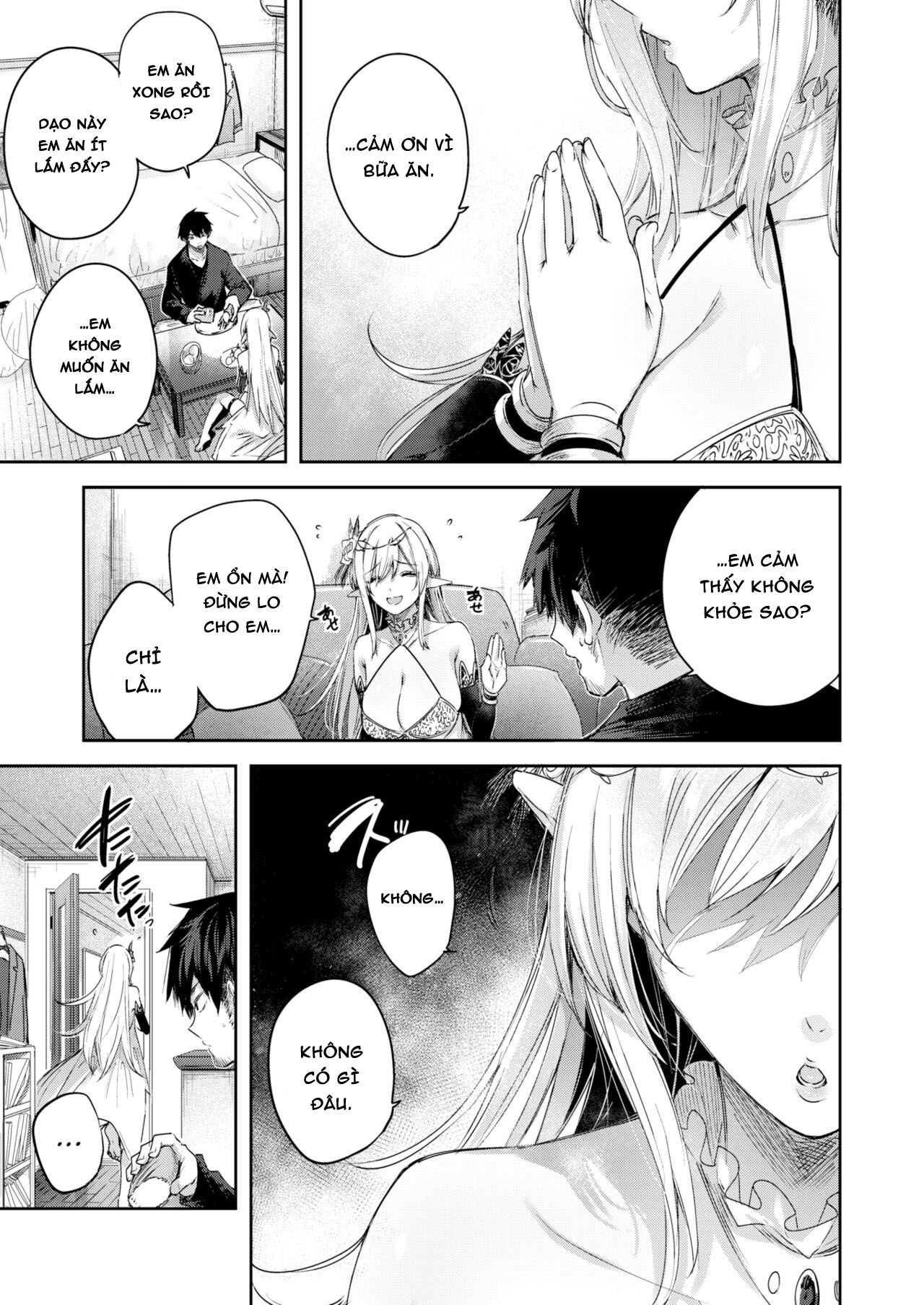 Đọc truyện hentai Anh chàng thợ săn và cô yêu tinh may mắn - Chap 3