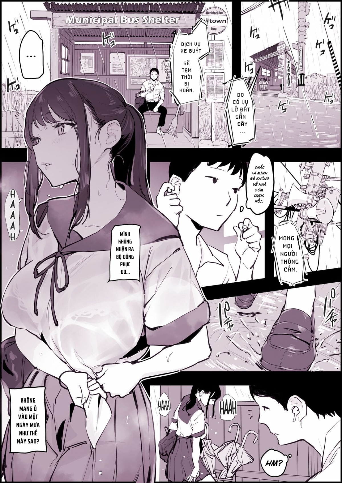 Đọc truyện hentai Bến Xe Buýt Ngày Mưa - Oneshot