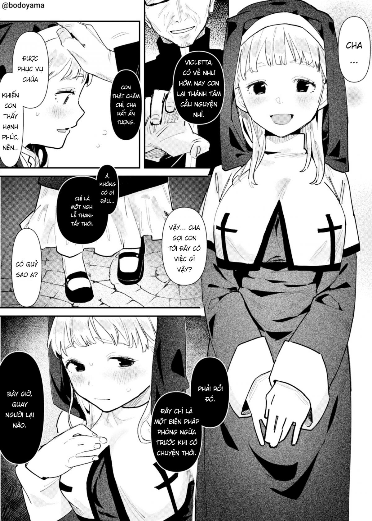 Đọc truyện hentai Một nữ tu bị một linh mục độc ác buộc phải tà dâm Oneshot
