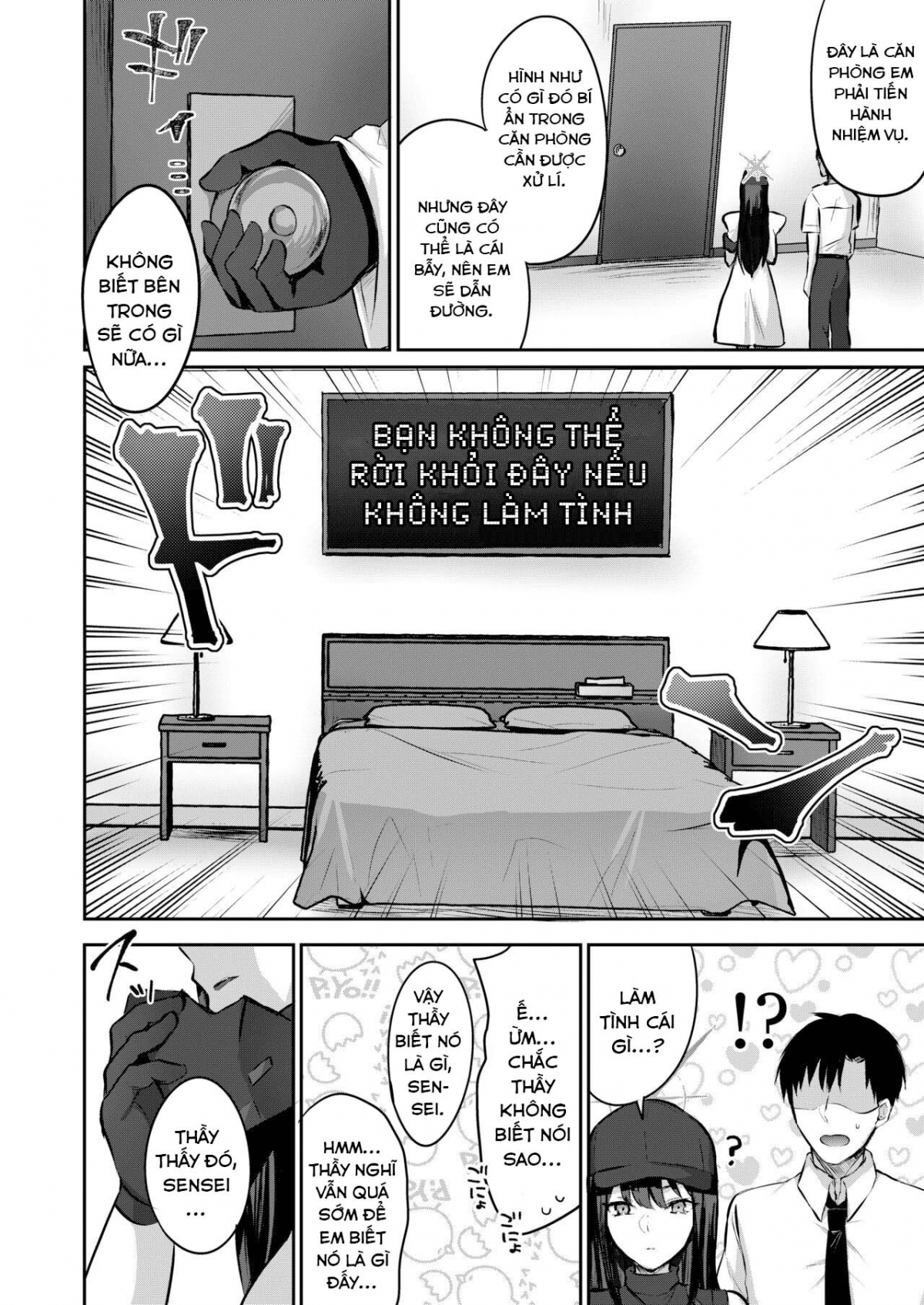 Đọc truyện hentai Không thể ra khỏi phòng nếu không làm tình với Saori. (Blue Archive) - Oneshot