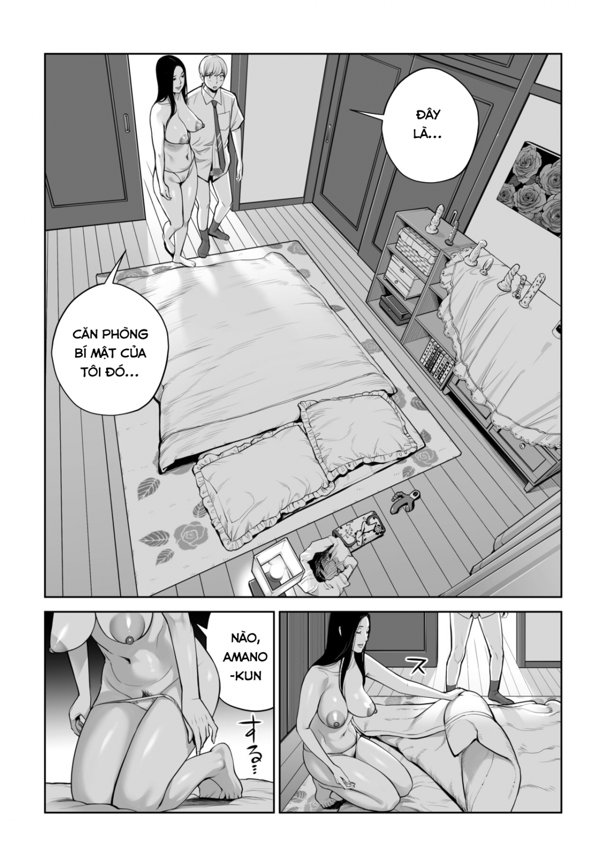 Đọc truyện hentai Kurokami Onna no Fudeoroshi ~Himitsu no Heya de Nakadashi Sasete Ageru wa~ - Oneshot