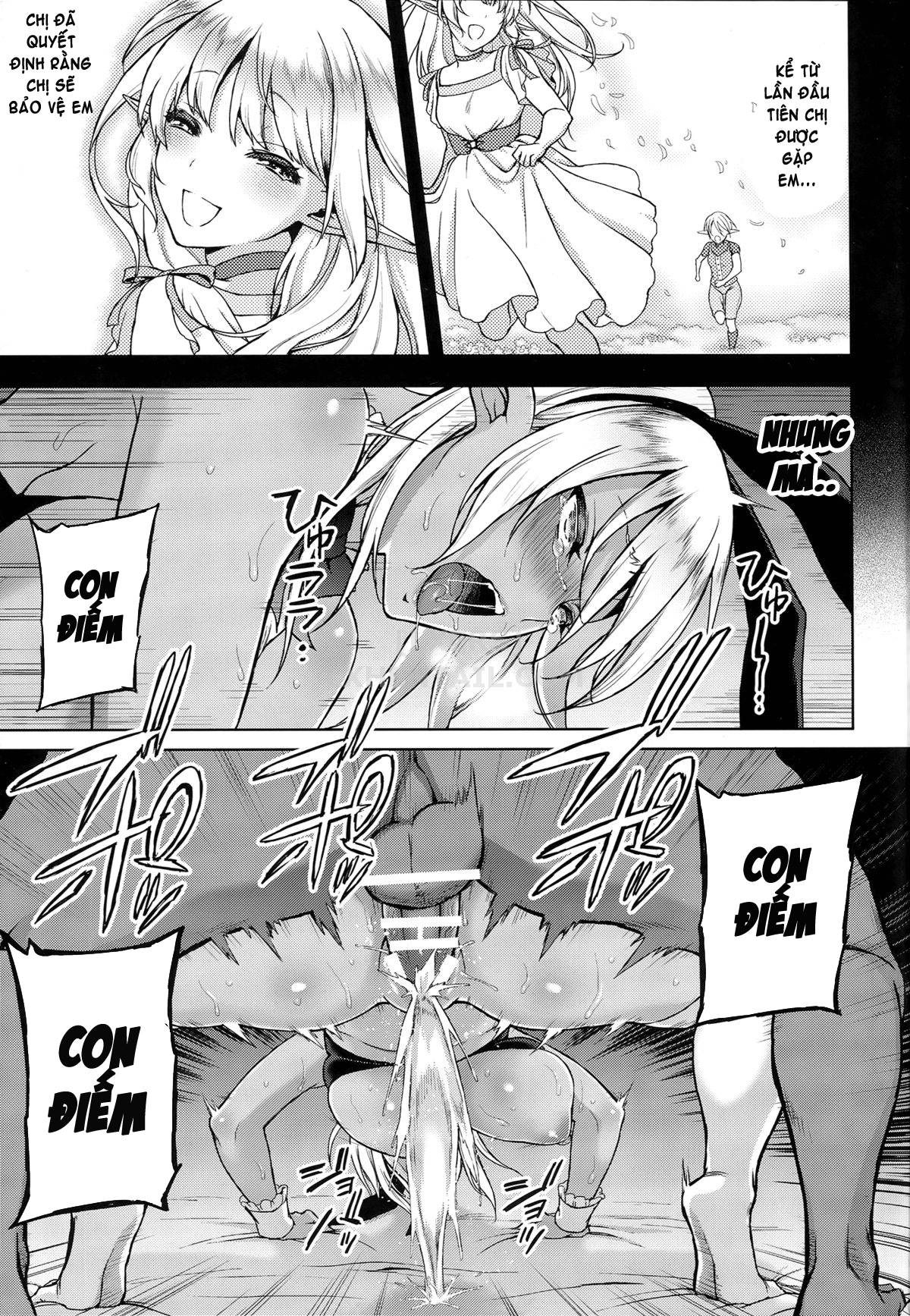 Đọc truyện hentai Elf No Hime Wa Kairaku Ni Naku - Oneshot