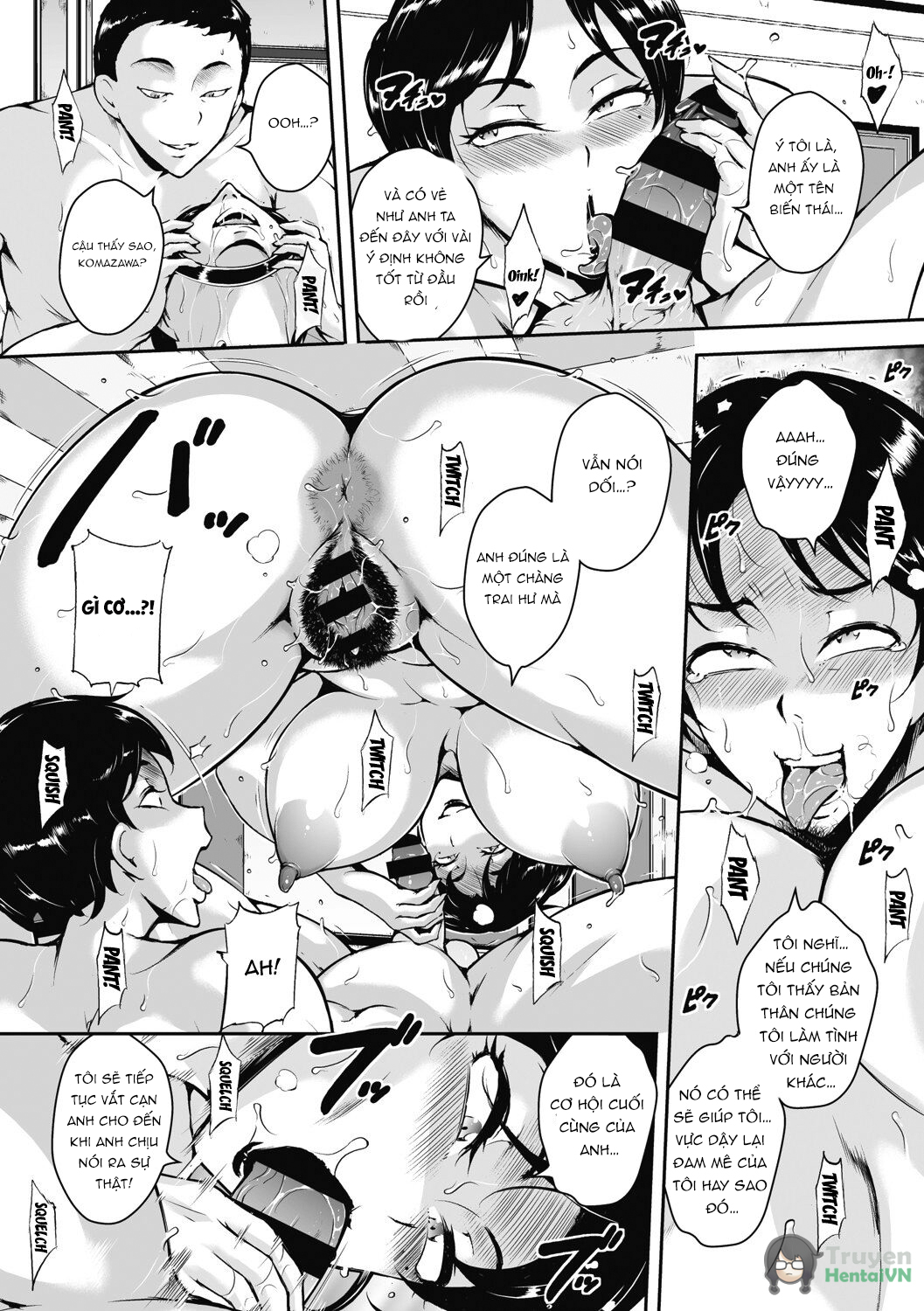 Đọc truyện hentai Akaneiro ni Modaeru Hitozuma - Wife Writhing in Madder - Oneshot