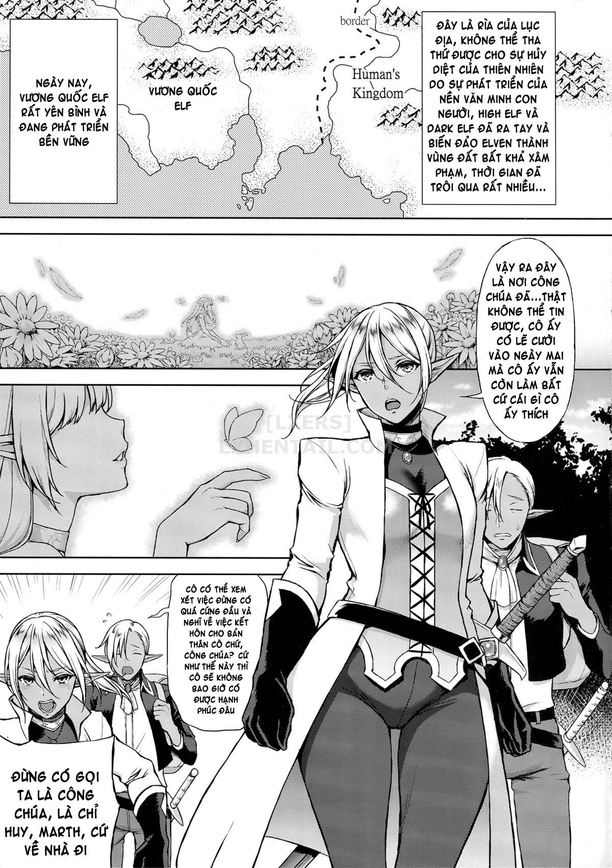Đọc truyện hentai Elf No Hime Wa Kairaku Ni Naku - Oneshot