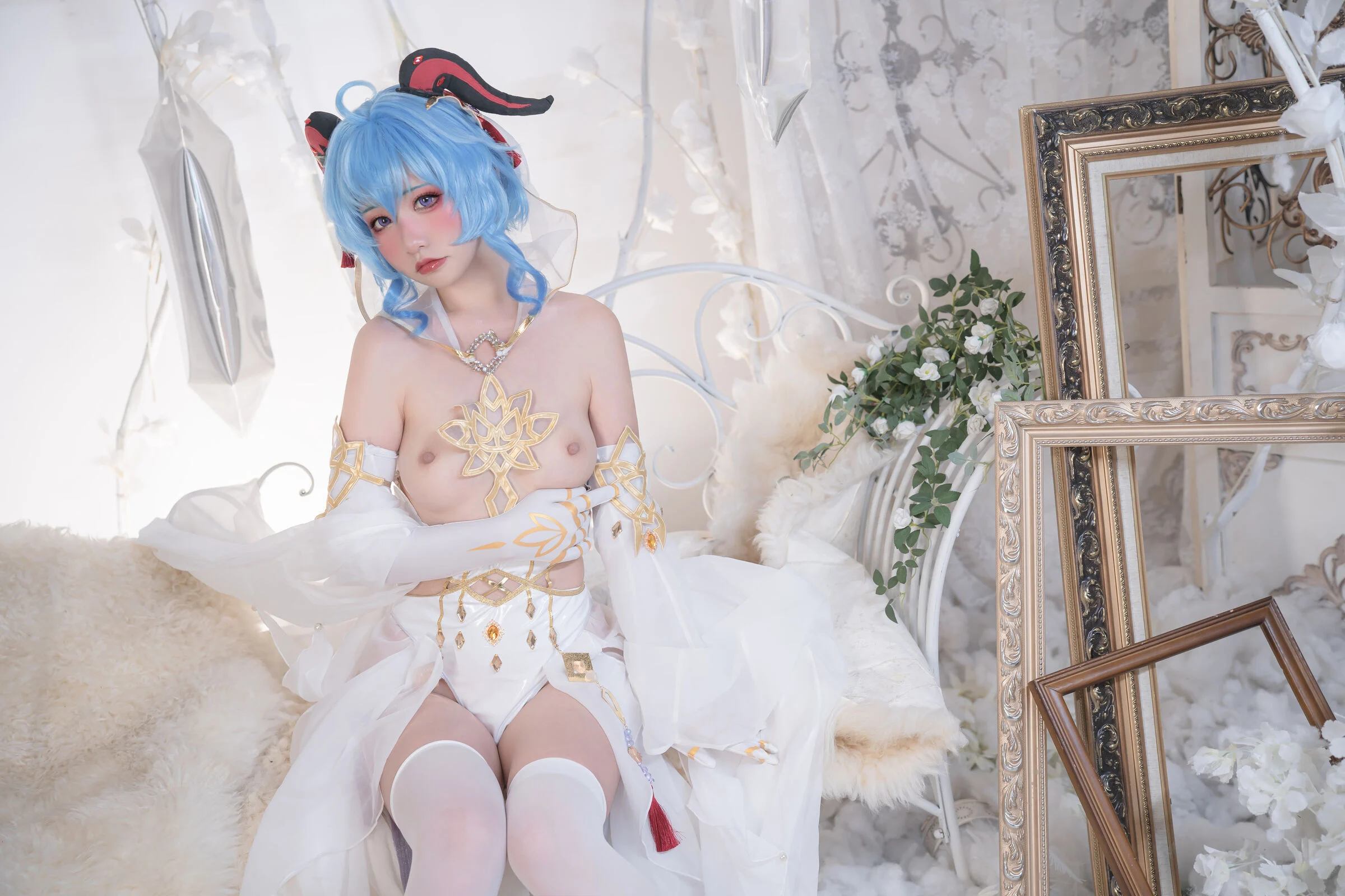 Đọc truyện hentai Tuyển tập Albums siêu phẩm Cosplay - Chap 489 - Crash Girl Meow Xiaoji & Yunshao - Genshin Impact Bride: Eula & Ganyu