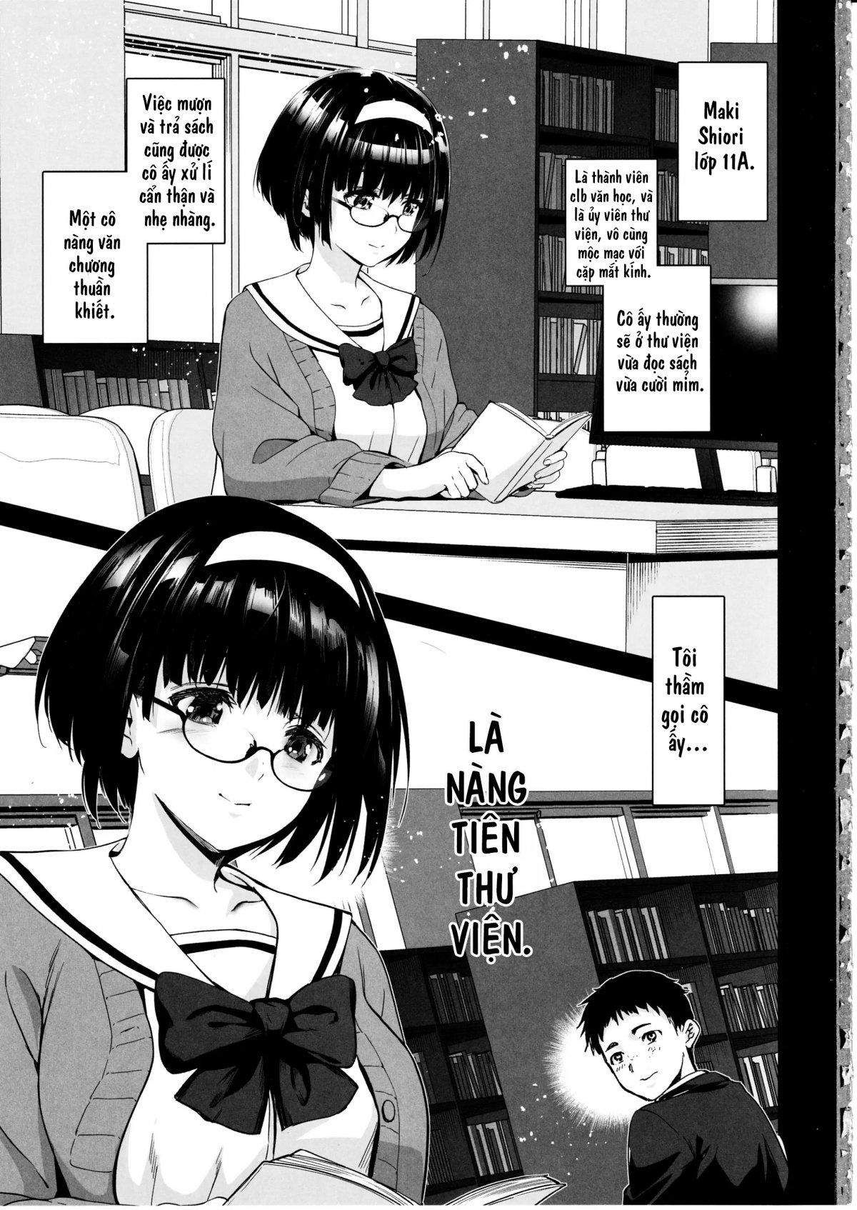 Đọc truyện hentai Makima-san wa Toshoshitsu no Yousei - Oneshot