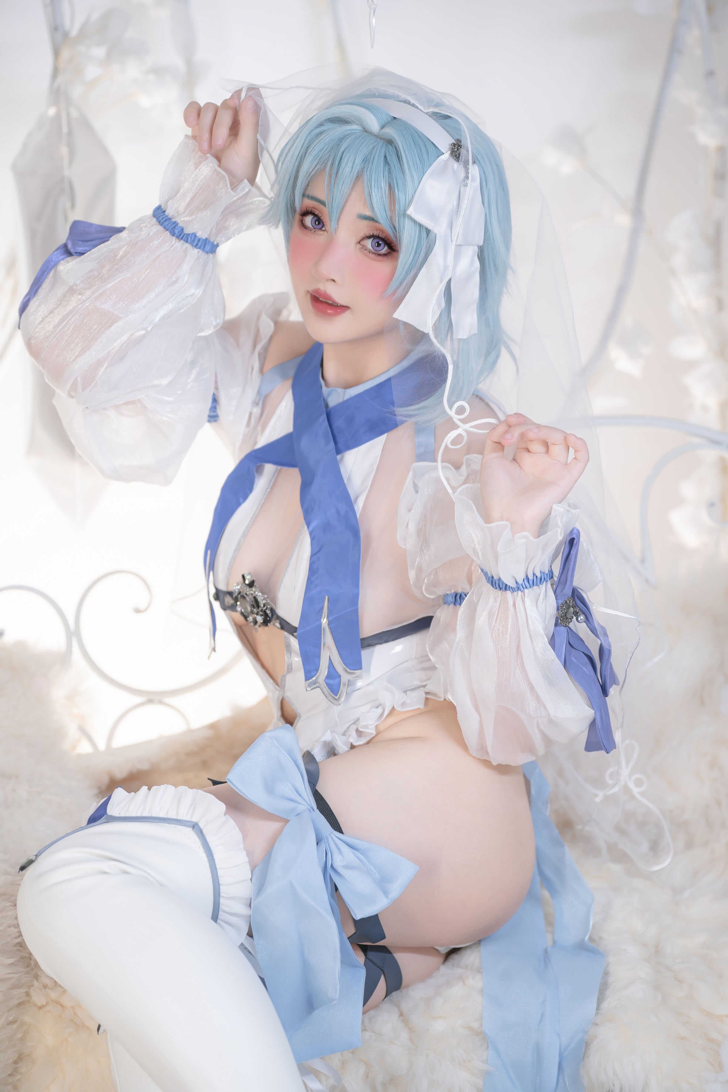 Đọc truyện hentai Tuyển tập Albums siêu phẩm Cosplay - Chap 489 - Crash Girl Meow Xiaoji & Yunshao - Genshin Impact Bride: Eula & Ganyu