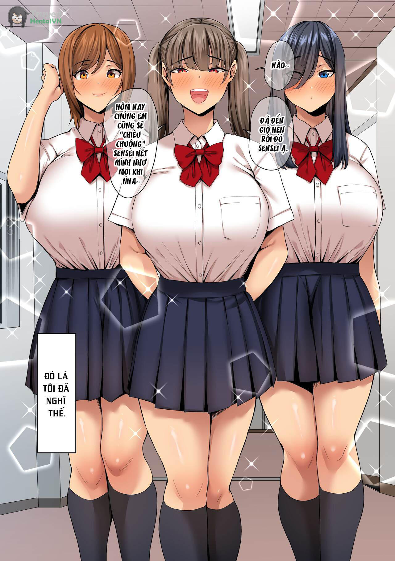 Đọc truyện hentai Yuumei Shingakukou de Yuutousei-tachi no Sei no Hakeguchi ni Sareru Kyoushi no Boku no Nichijou - Oneshot