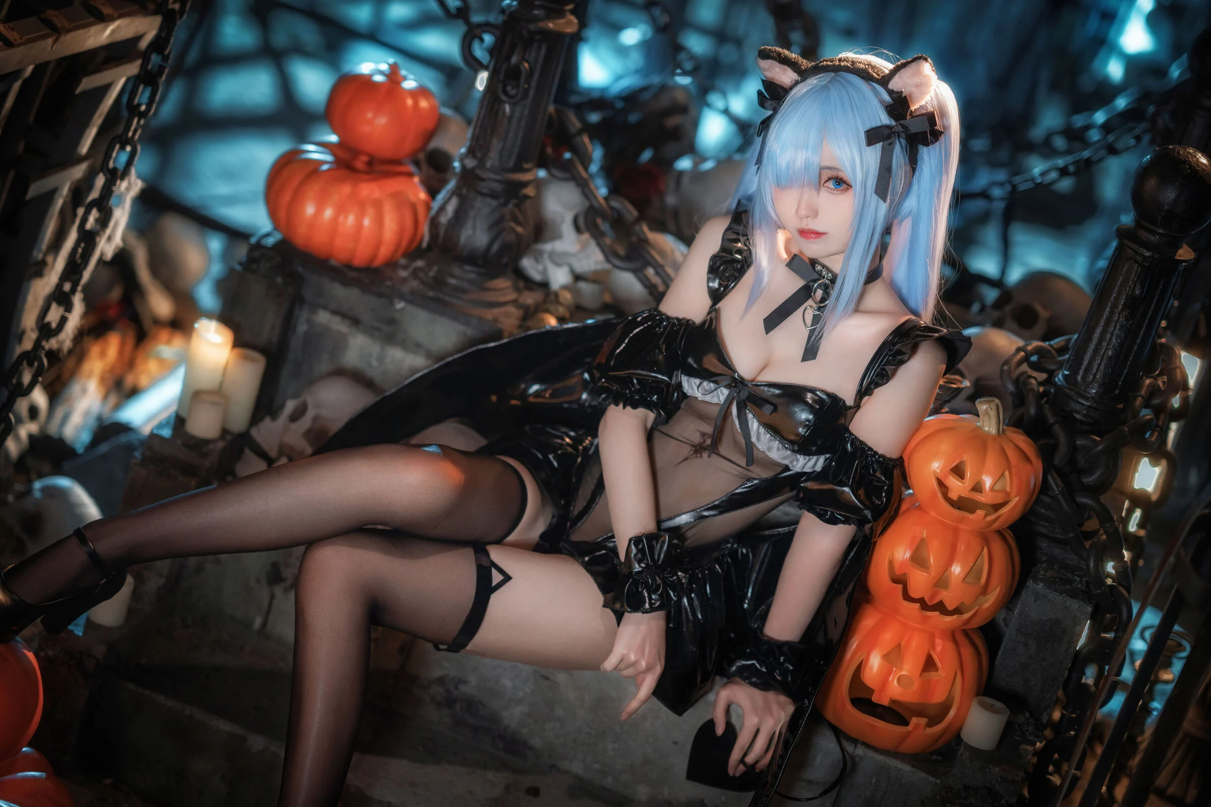 Đọc truyện hentai Tuyển tập Albums siêu phẩm Cosplay - Chap 150 - Azur Lane Janus Halloween Meow Meow Đêm kinh dị