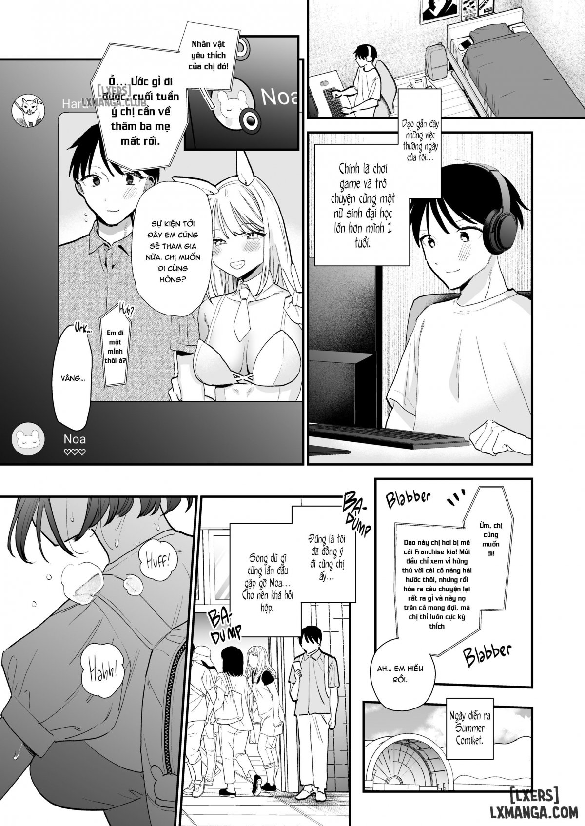 Đọc truyện hentai Kyonyuu Otaku Joshi to NeCafe de Off-Pako - Oneshot