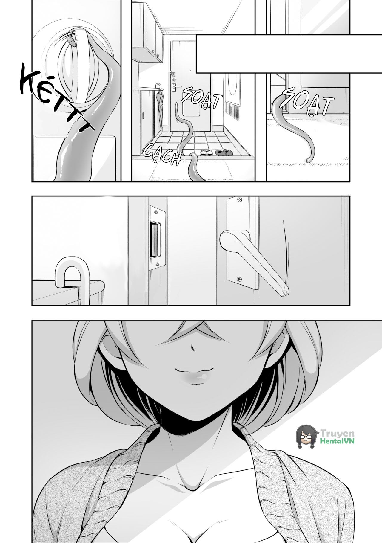 Đọc truyện hentai Ryoujoku Shokushu no Bathroom ~Ayashige na Otonari-san ni Moratta no wa Shokushu deshita~ - Oneshot