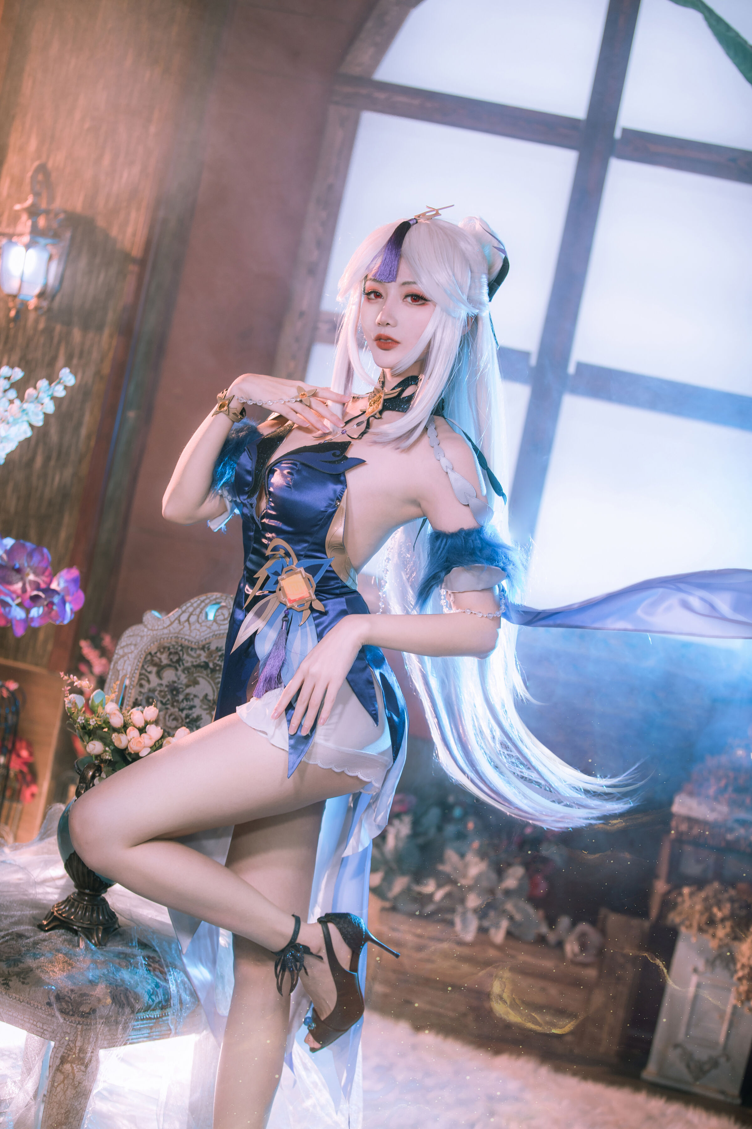 Đọc truyện hentai Tuyển tập Albums siêu phẩm Cosplay - Chap 376 - KisaragiAsh - Váy dạ hội hoa lan Ningguang
