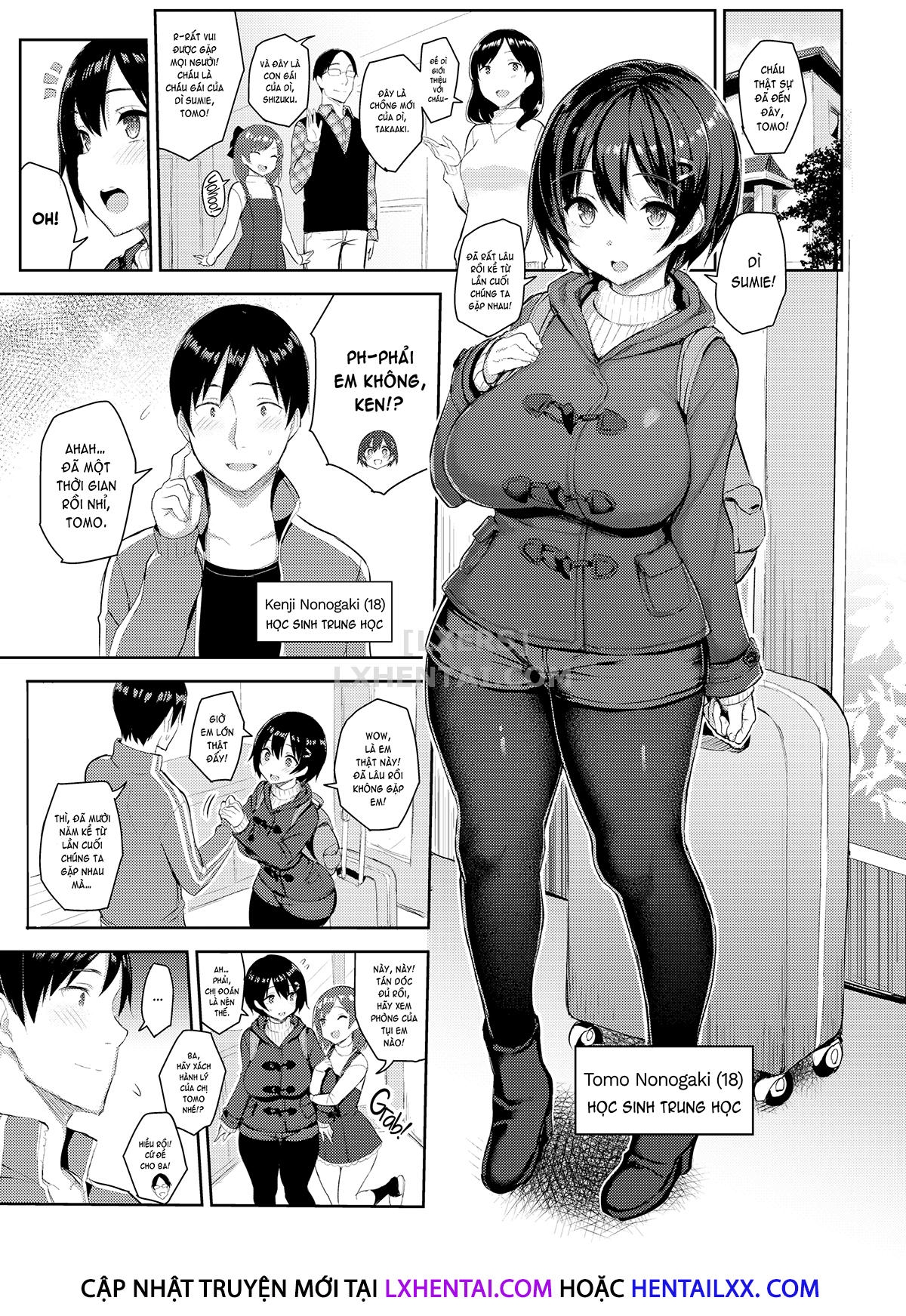 Đọc truyện hentai Holiday with My Busty Cousin - Chap 1