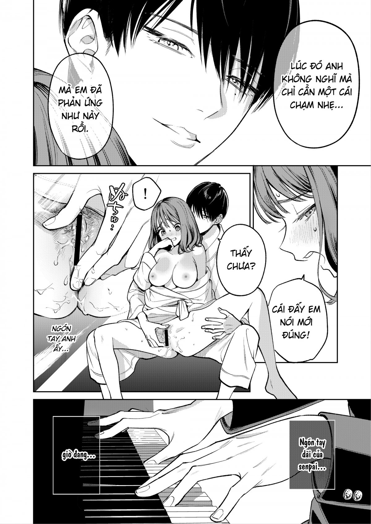 Đọc truyện hentai Không biết những ngón tay nhảy múa trên phím đàn của senpai lại điêu luyện đến thế - Oneshot