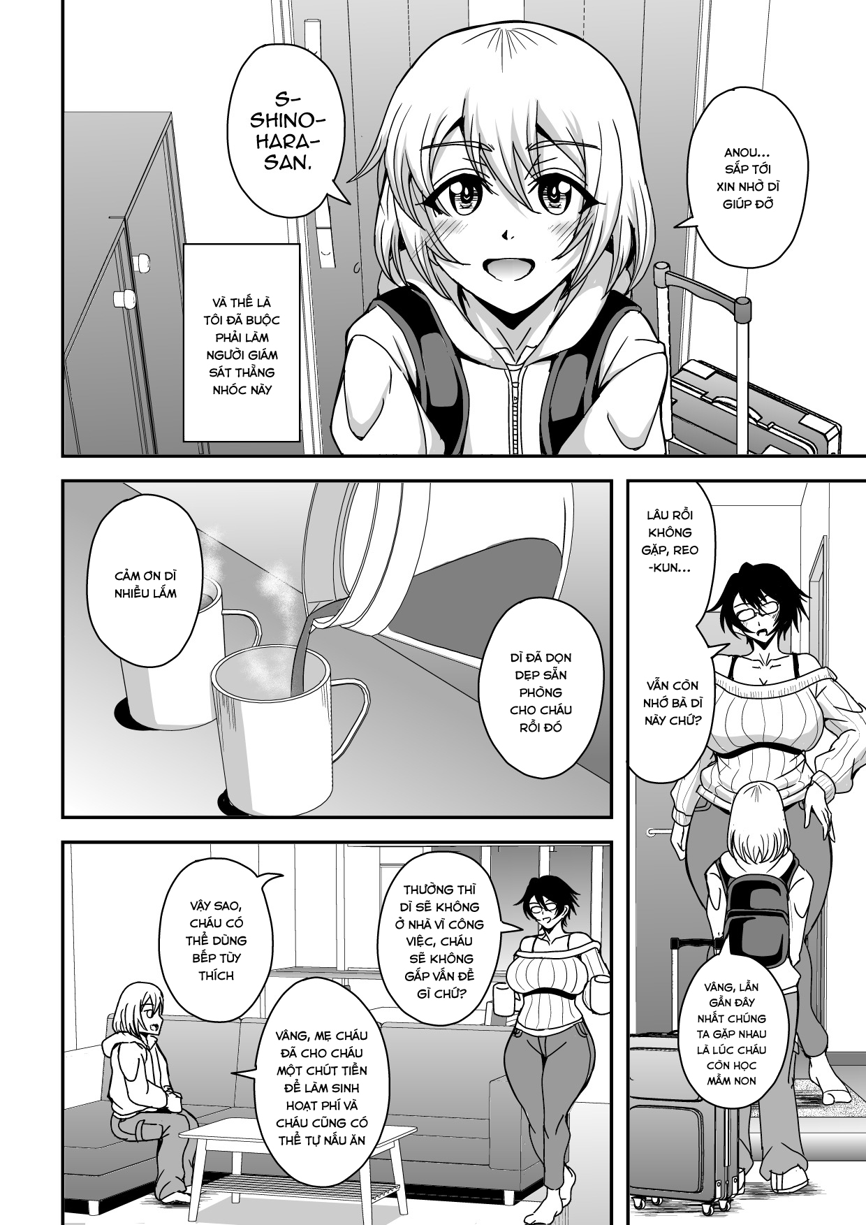 Đọc truyện hentai Alofou độc thân và mối quan hệ với con trai của bạn cô - Chap 1