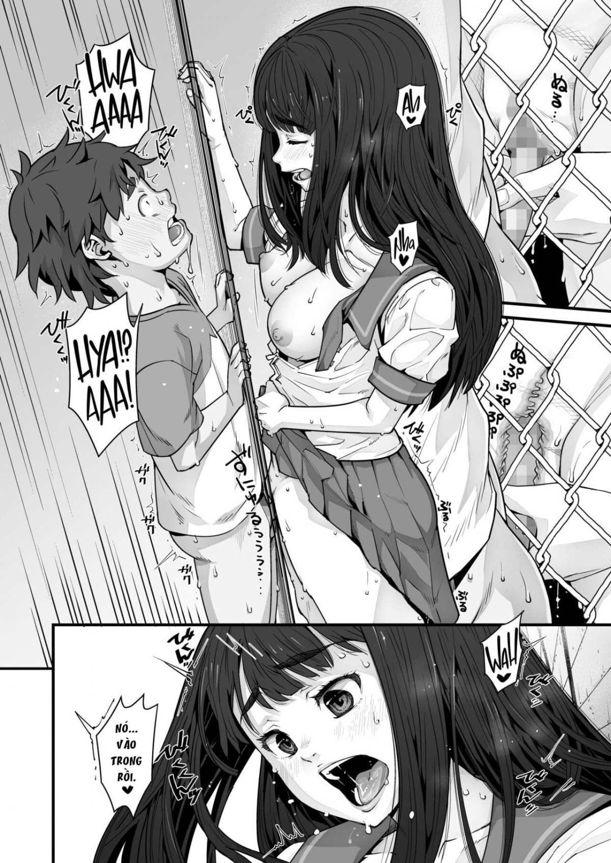 Đọc truyện hentai Ký ức ngày hè qua hàng rào lưới thép - 1 Bắn