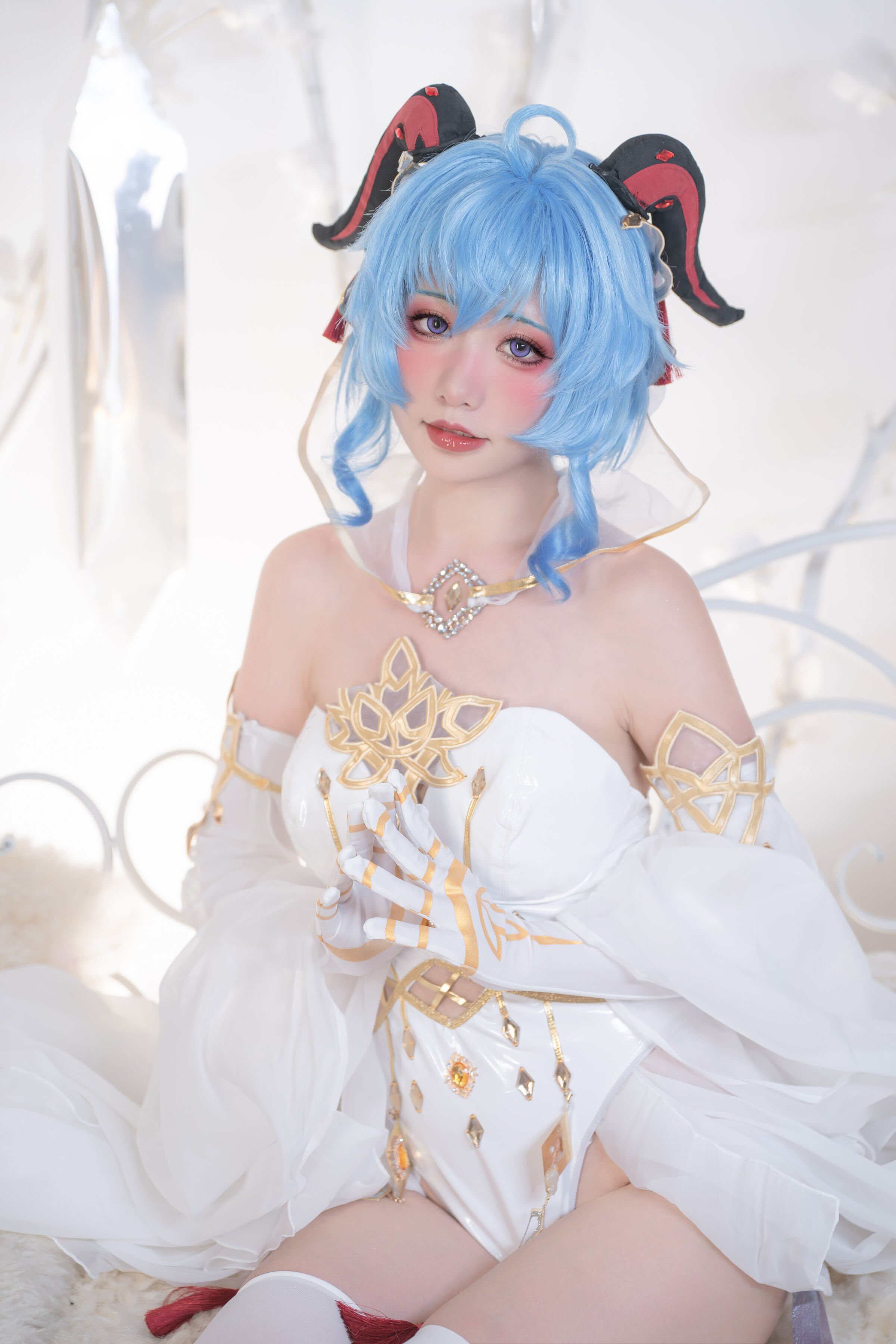 Đọc truyện hentai Tuyển tập Albums siêu phẩm Cosplay - Chap 489 - Crash Girl Meow Xiaoji & Yunshao - Genshin Impact Bride: Eula & Ganyu