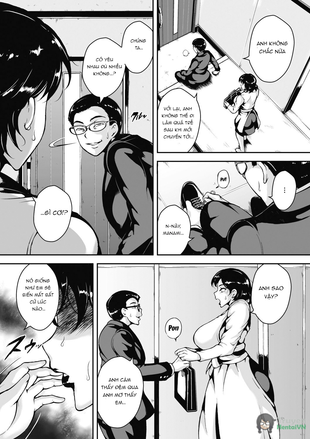 Đọc truyện hentai Akaneiro ni Modaeru Hitozuma - Wife Writhing in Madder - Oneshot