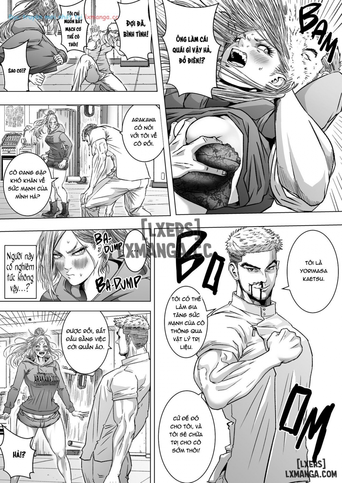 Đọc truyện hentai Kakutou Joshi wa Tsuyokunaritai/ Muchimuchi Kakutou Joshi wa Hentai Seitai-shi to Sex shite Tsuyoku naru - Oneshot