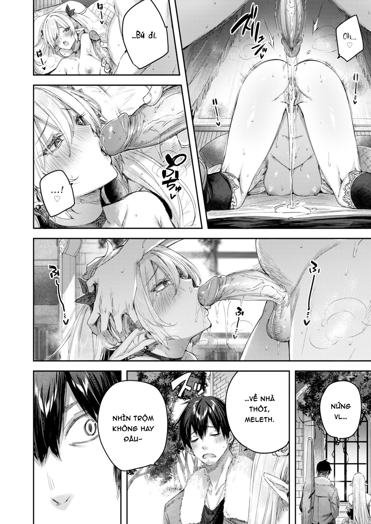 Đọc truyện hentai Anh chàng thợ săn và cô yêu tinh may mắn - Chap 1