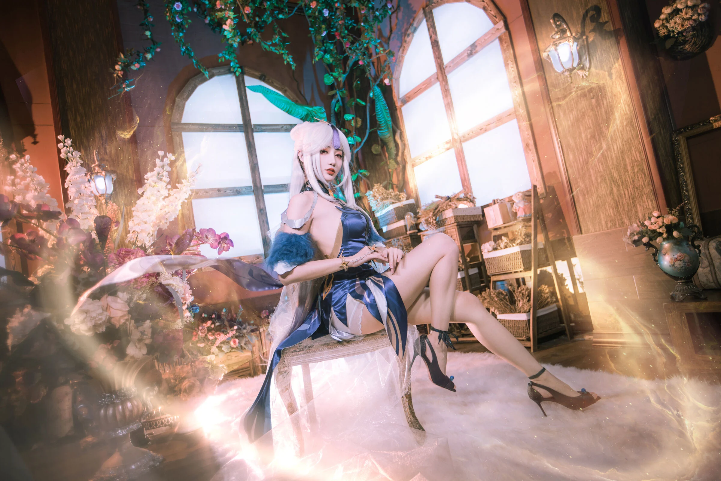 Đọc truyện hentai Tuyển tập Albums siêu phẩm Cosplay - Chap 376 - KisaragiAsh - Váy dạ hội hoa lan Ningguang