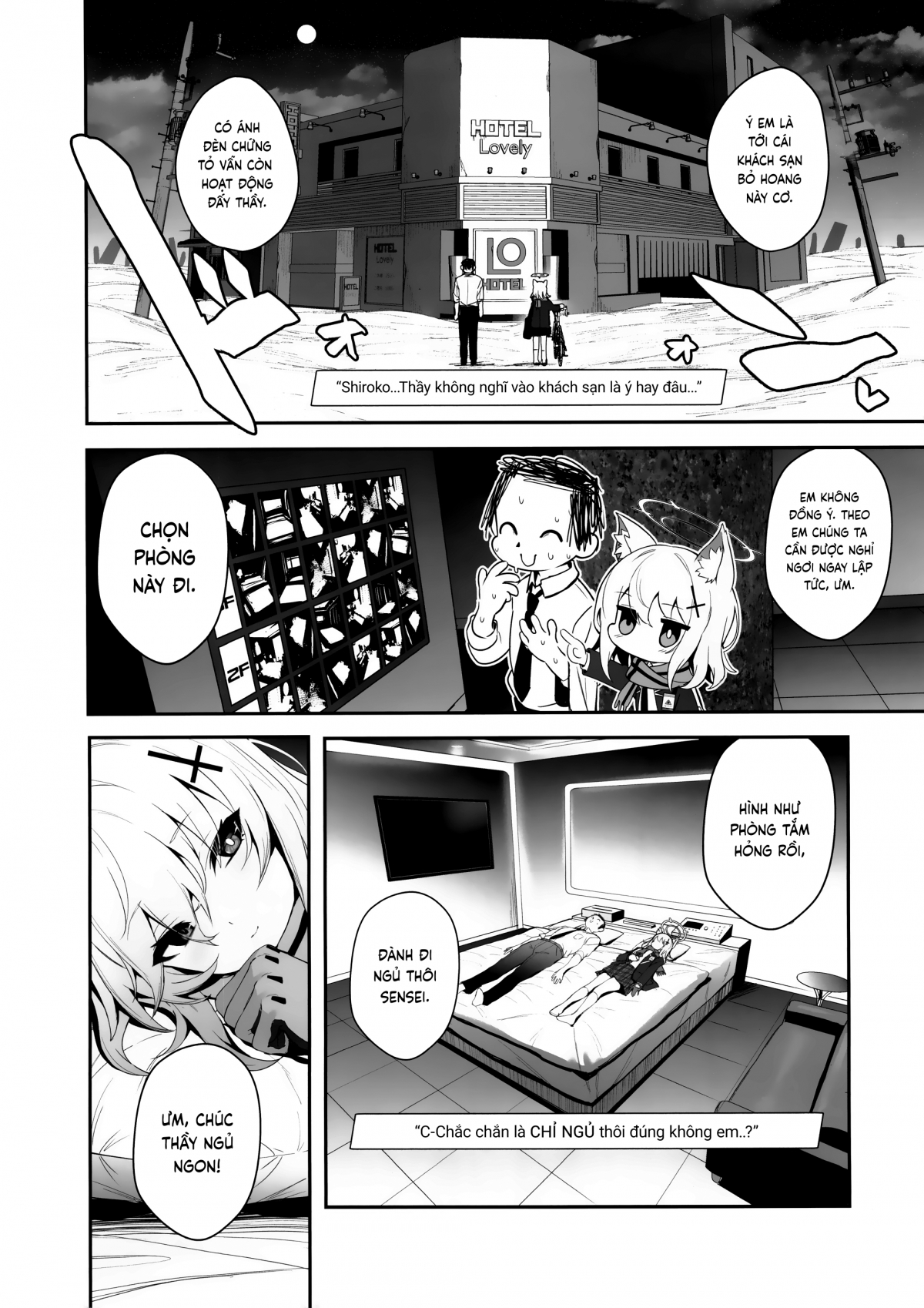 Đọc truyện hentai Bị Shiroko siuuuu hứng tình ép vào khách sạn tình yêu - Oneshot