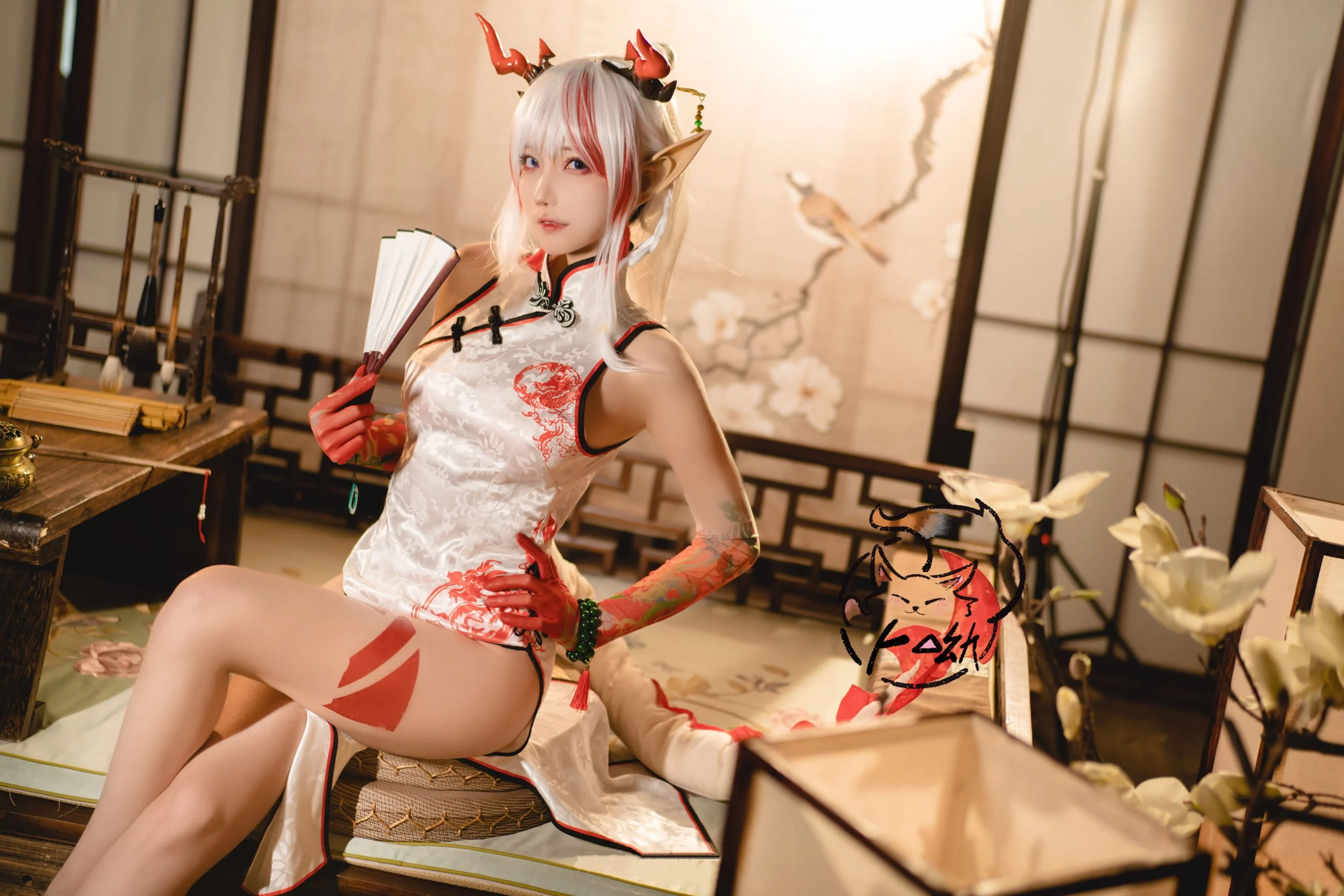 Đọc truyện hentai Tuyển tập Albums siêu phẩm Cosplay - Chap 632 - Bu You Mikon - Cheongsam Happy