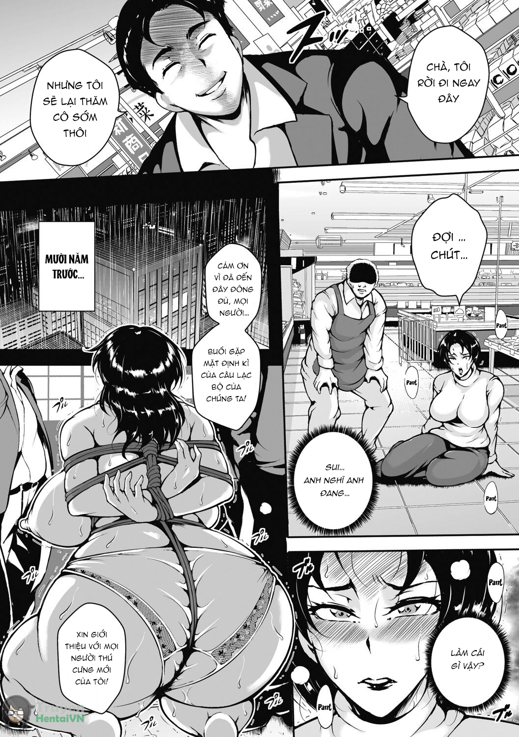 Đọc truyện hentai Akaneiro ni Modaeru Hitozuma - Wife Writhing in Madder - Oneshot