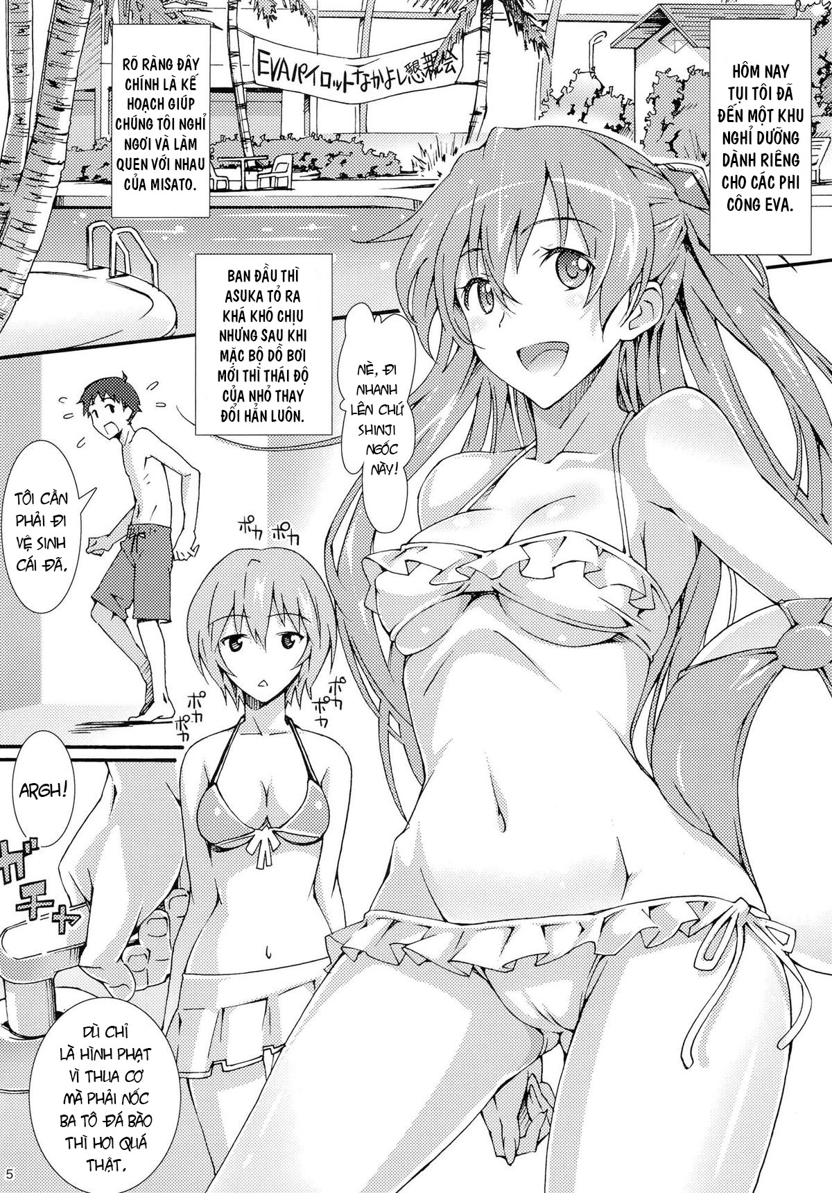 Đọc truyện hentai Ba phi công Eva thác loạn bị bắt gặp - Oneshot