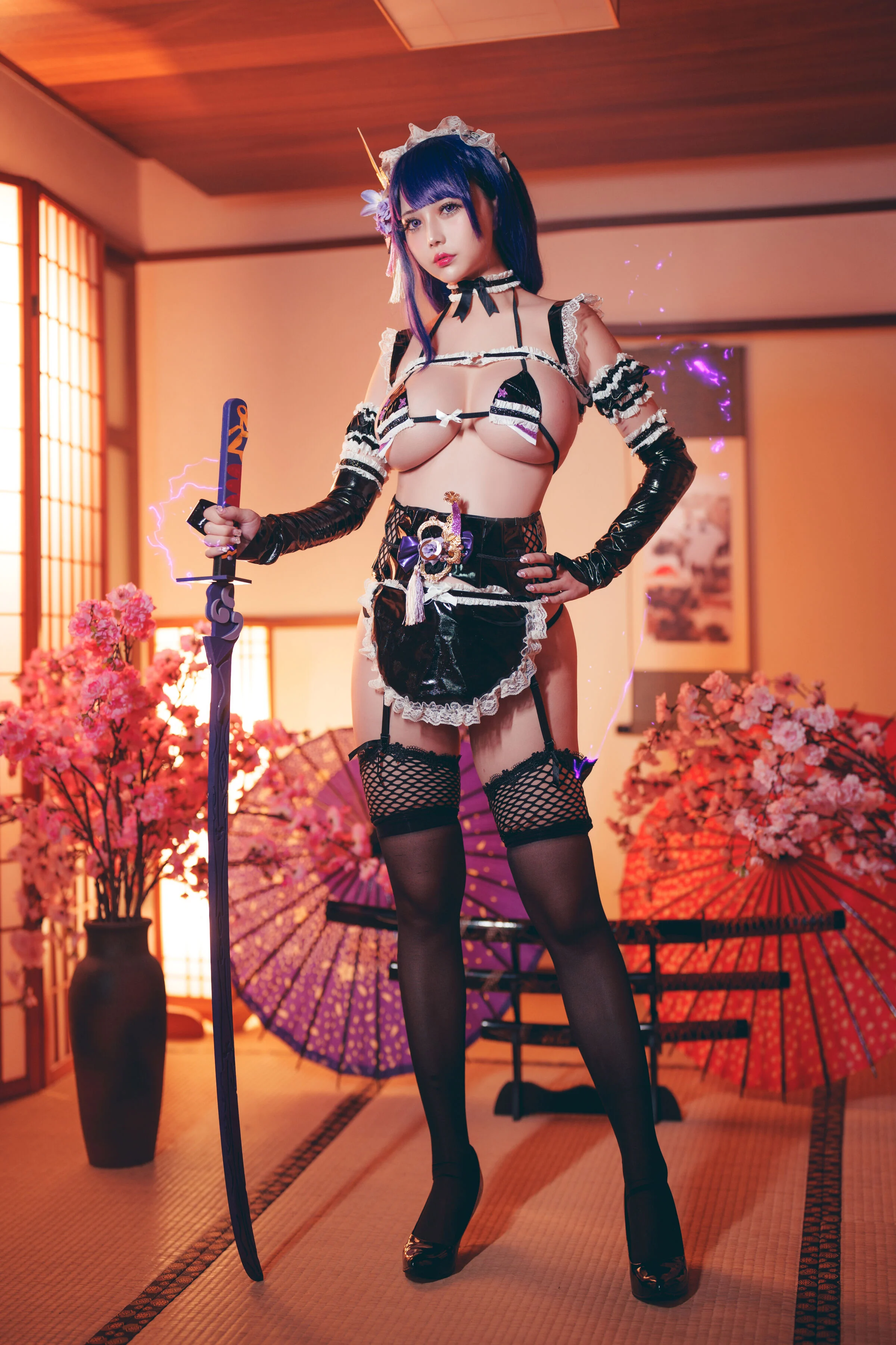 Đọc truyện hentai Tuyển tập Albums siêu phẩm Cosplay - Chap 619 - Rinka Okita - Raiden Shogun