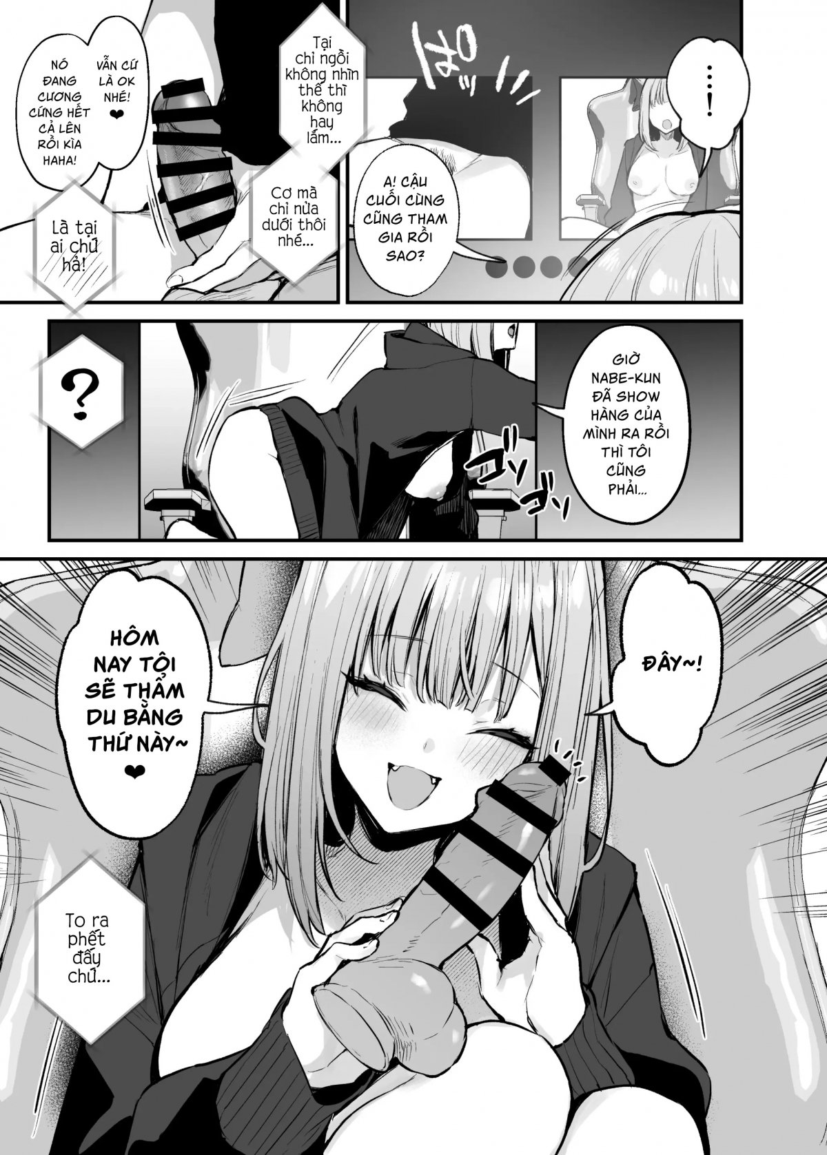 Đọc truyện hentai Làm tình với zai trên mạng - Oneshot