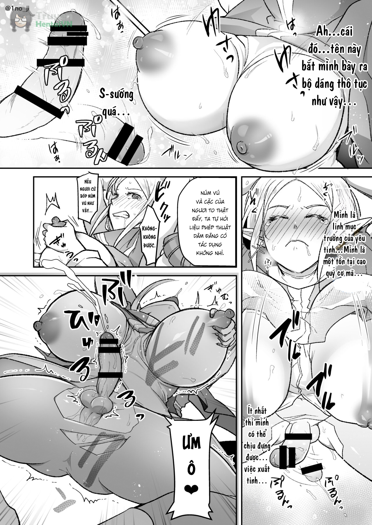 Đọc truyện hentai Warui Erufu o mahou de shimeru ni shite kaishin sa seru hanashi - Oneshot