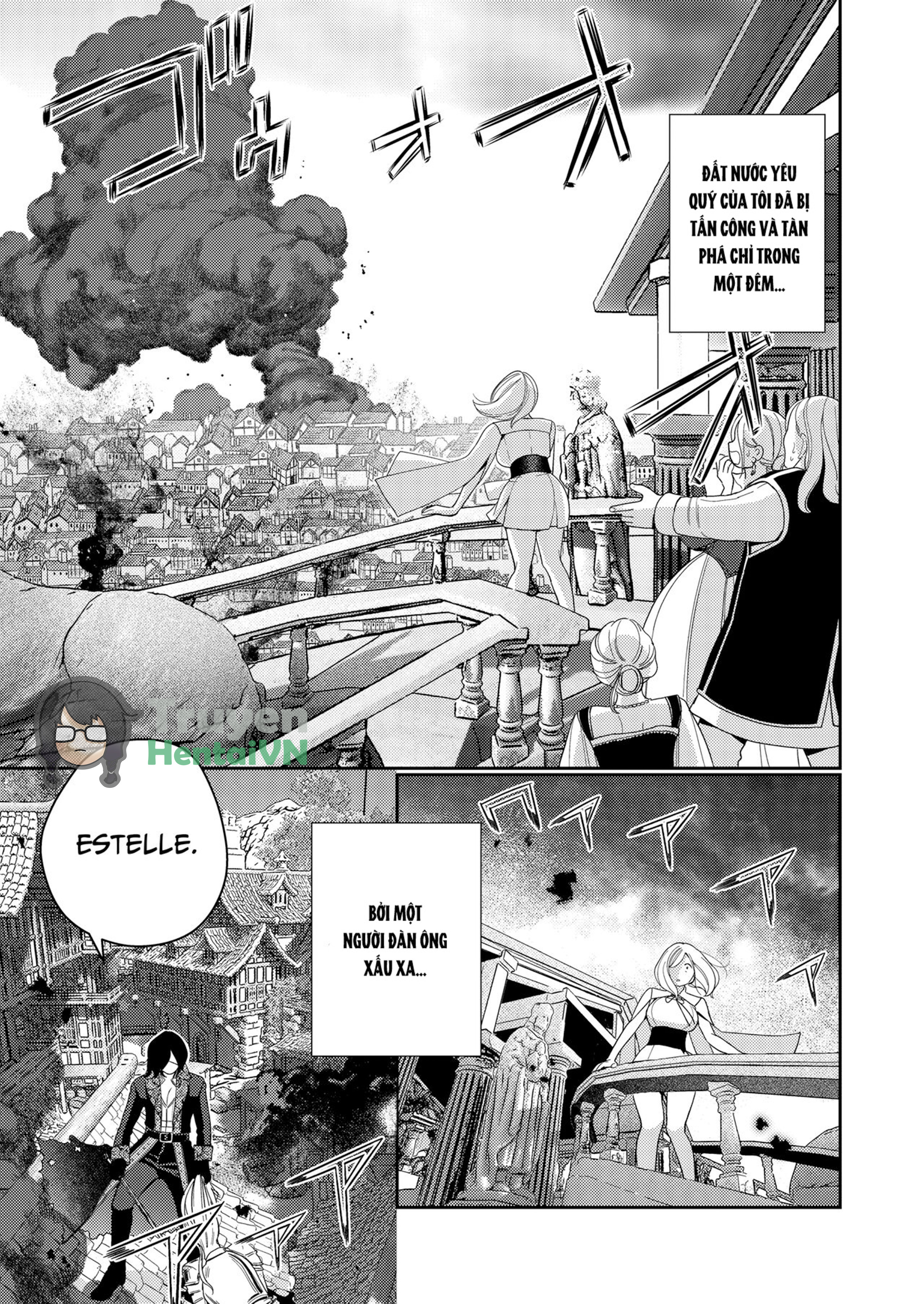 Đọc truyện hentai Seijo wa Tekikoku no Ou ni Otosareru - Oneshot