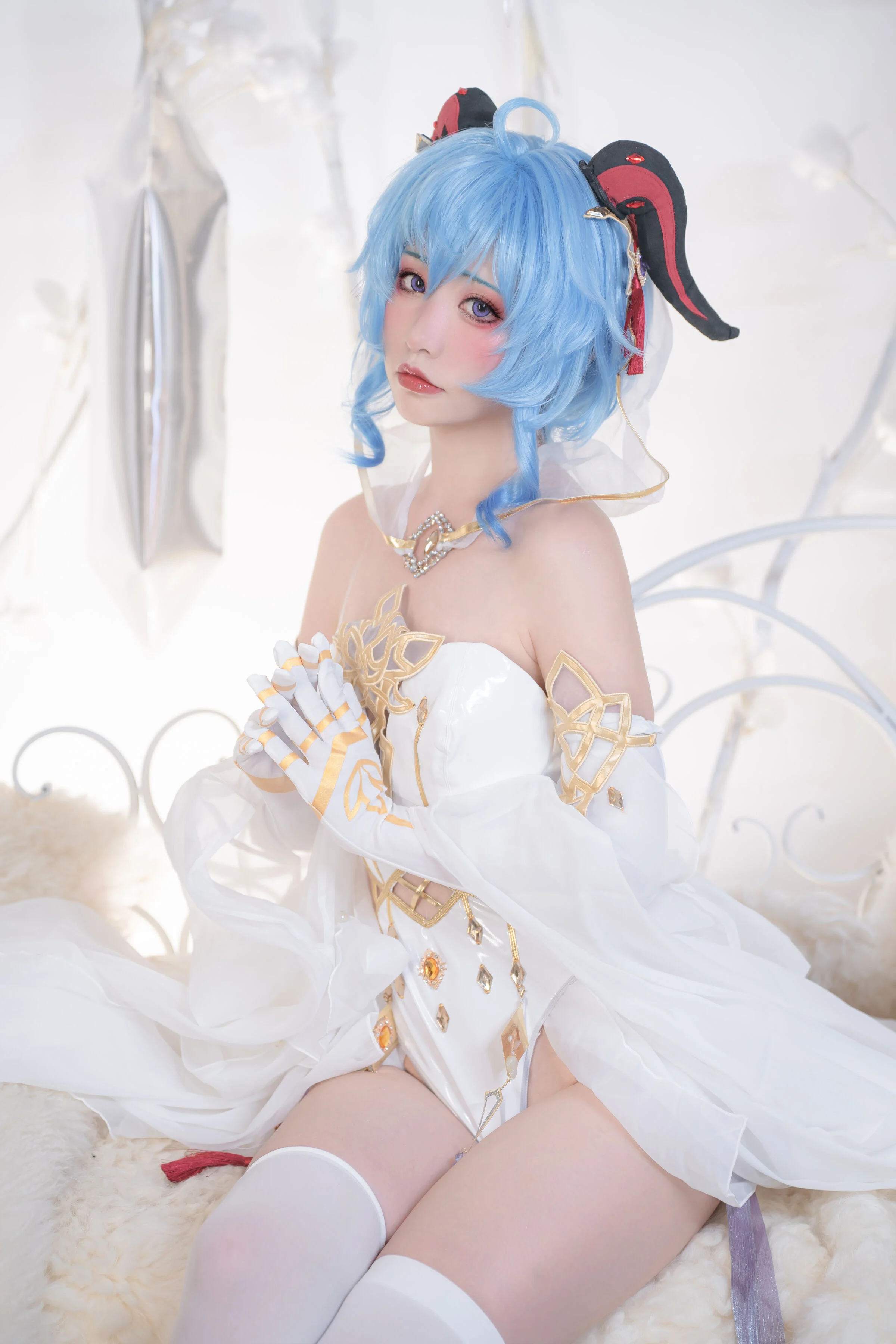 Đọc truyện hentai Tuyển tập Albums siêu phẩm Cosplay - Chap 489 - Crash Girl Meow Xiaoji & Yunshao - Genshin Impact Bride: Eula & Ganyu