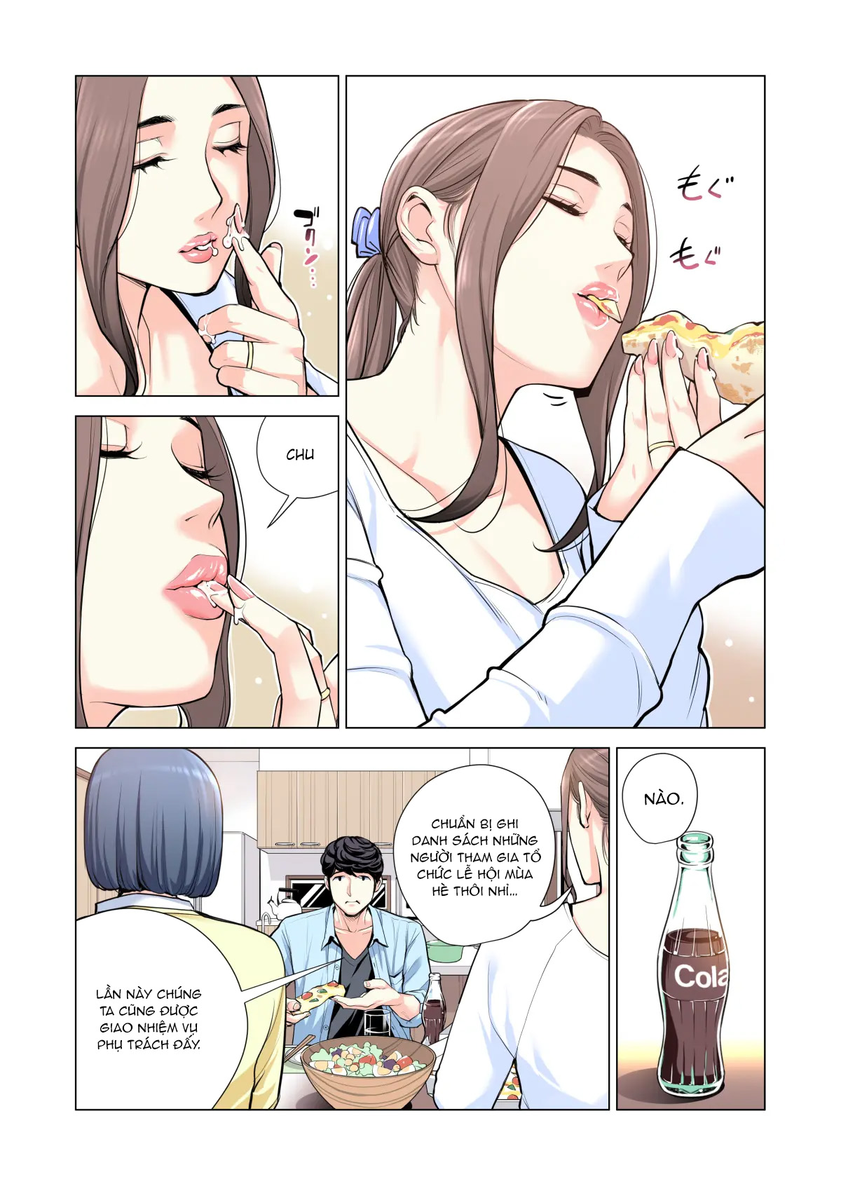 Đọc truyện hentai Bà chị có chồng ở tổ dân phố rất gợi tình 3: Bữa ăn của người có chồng - Oneshot
