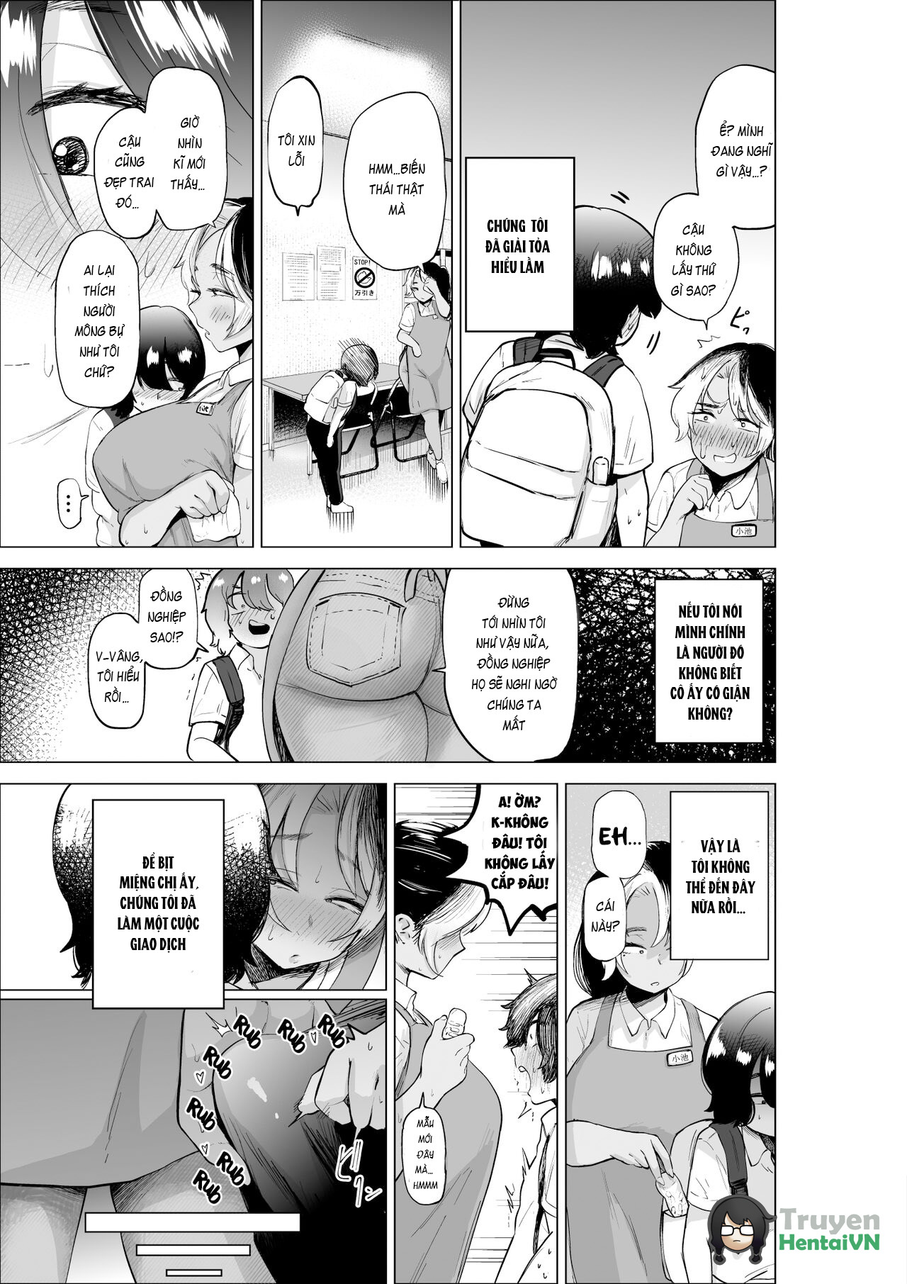 Đọc truyện hentai Manbiki Shounen to Part no Hitozuma - Oneshot