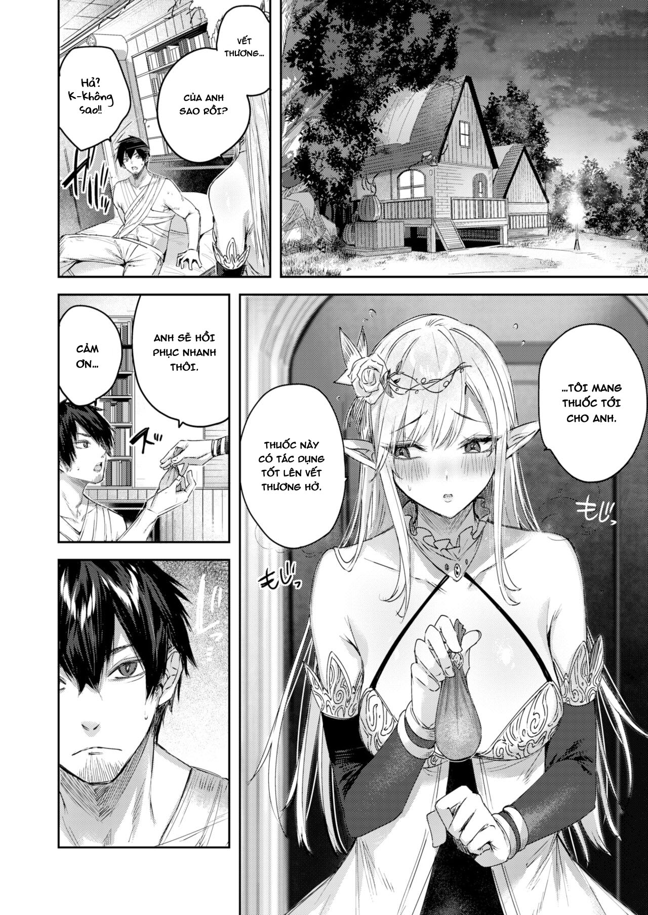 Đọc truyện hentai Anh chàng thợ săn và cô yêu tinh may mắn - Chap 1