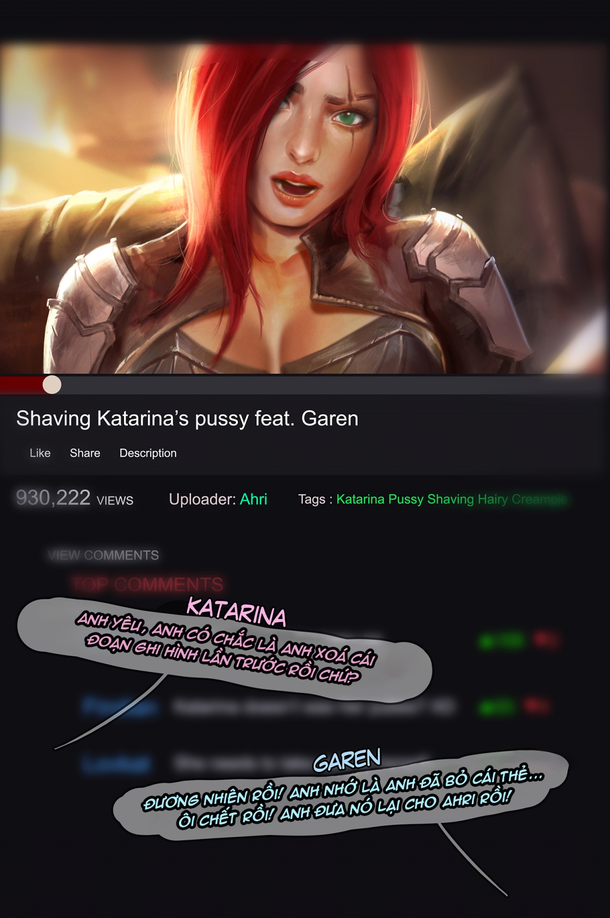 Đọc truyện hentai Cạo Lông Cho Katarina - Oneshot