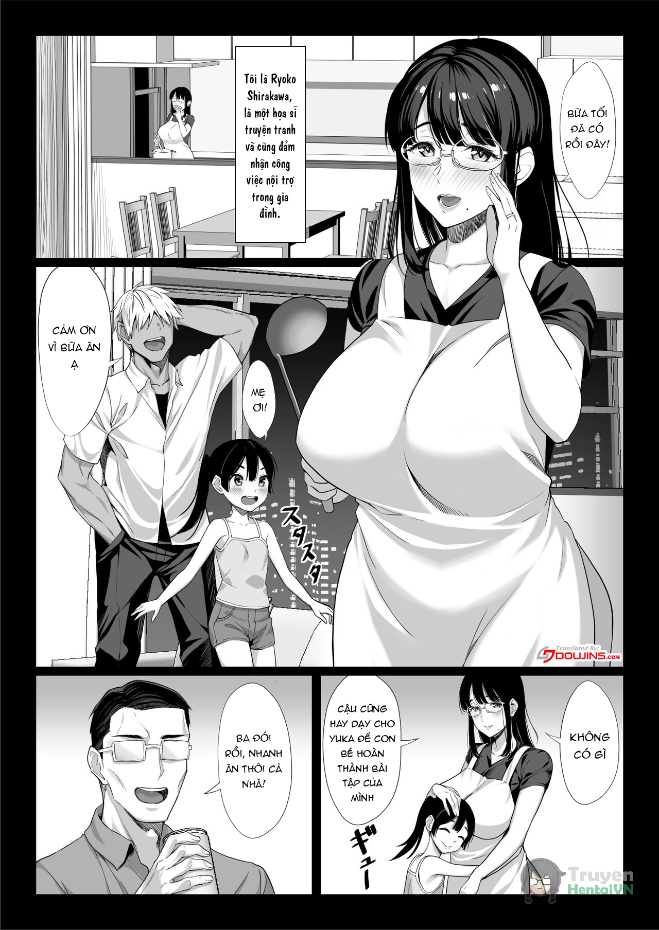 Đọc truyện hentai Jimi na Hitozuma ga Toshishita Chinpo de Maso Ochi suru Hanashi - Oneshot