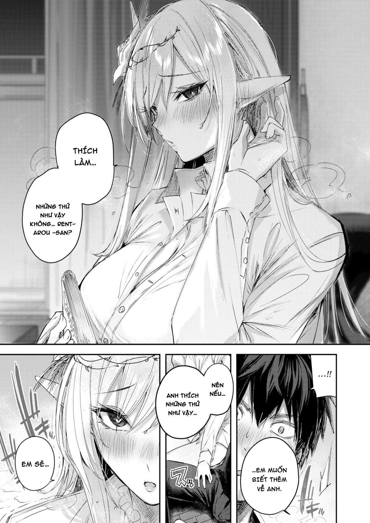Đọc truyện hentai Anh chàng thợ săn và cô yêu tinh may mắn - Chap 3