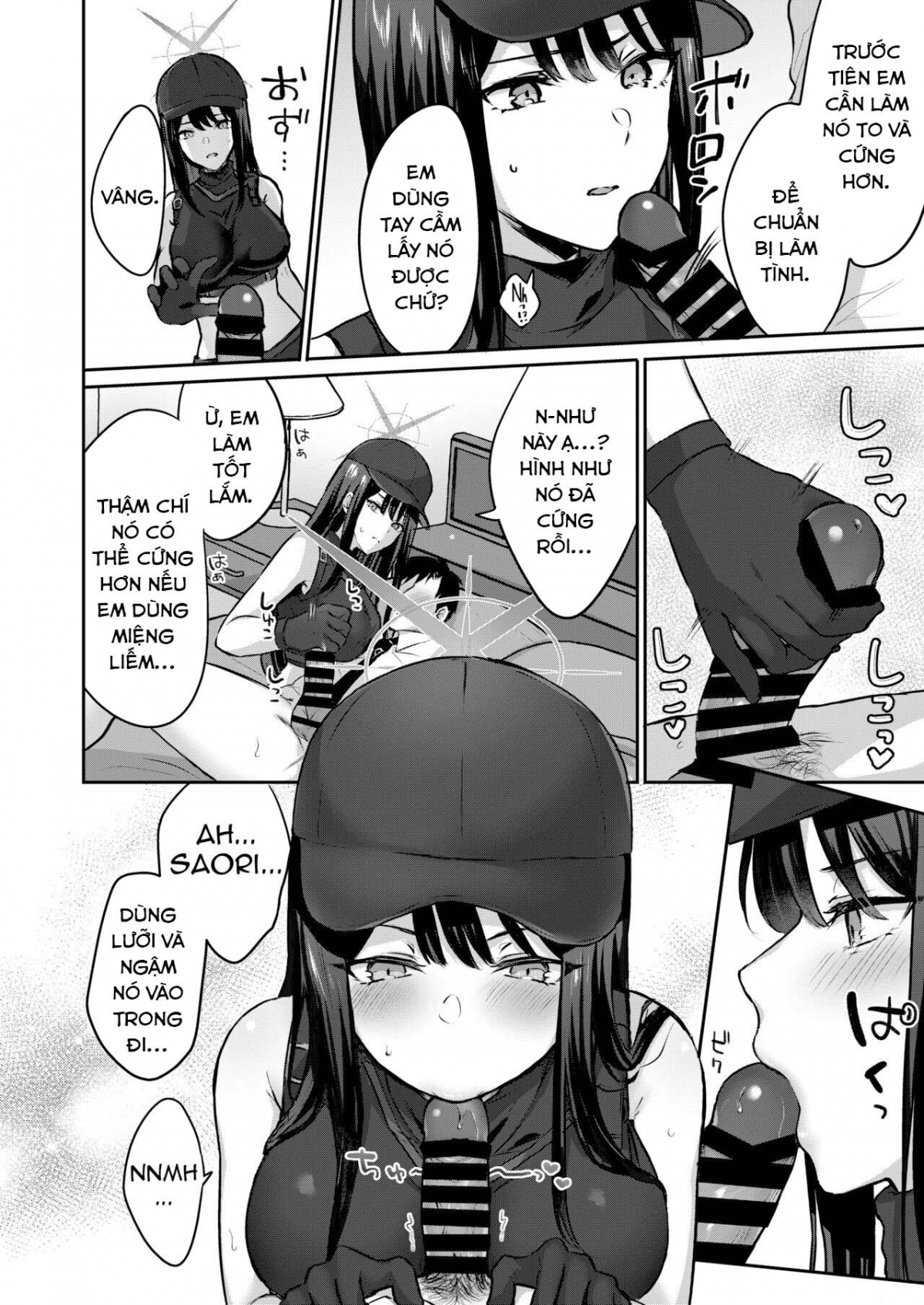 Đọc truyện hentai Không thể ra khỏi phòng nếu không làm tình với Saori. (Blue Archive) - Oneshot