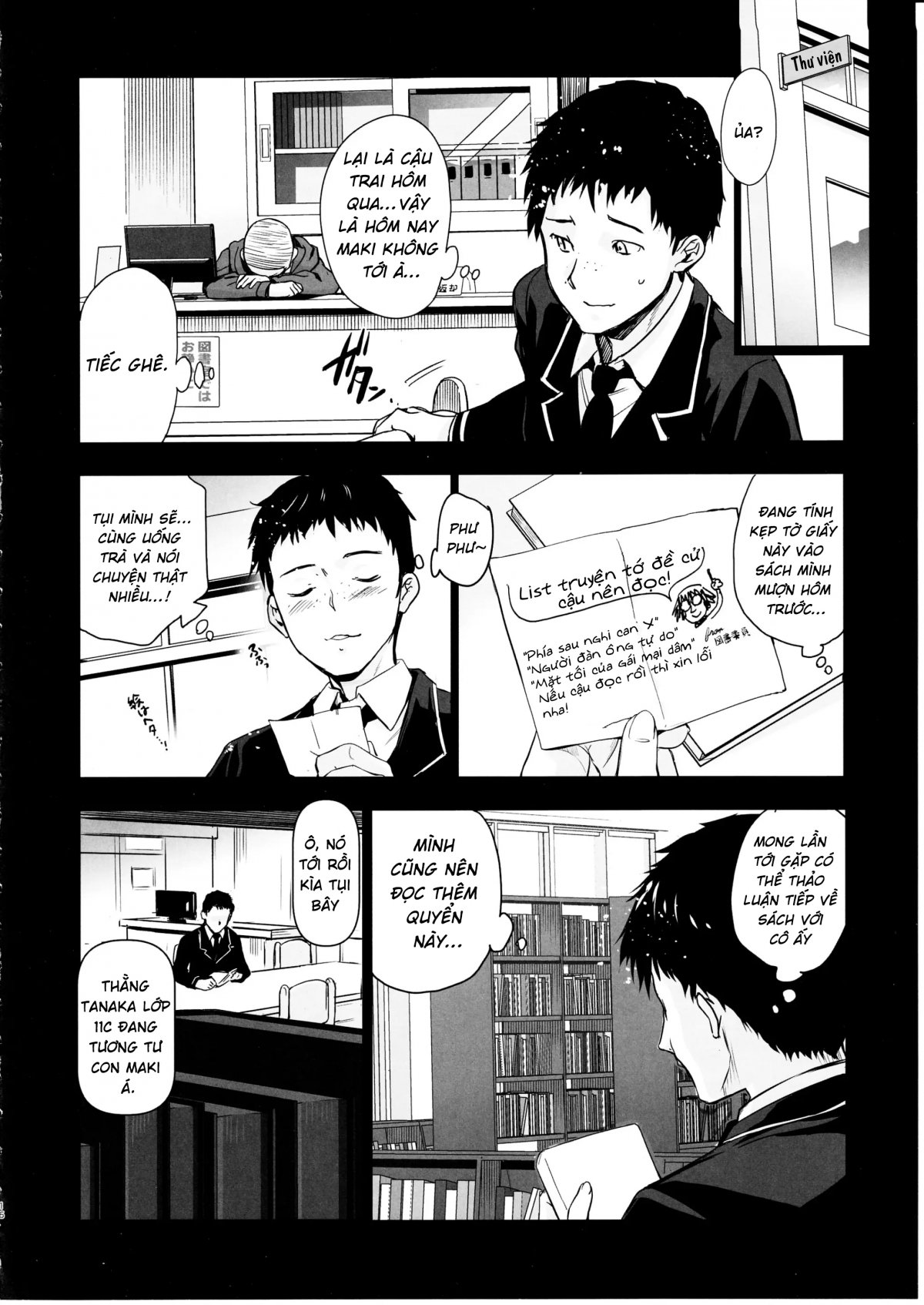 Đọc truyện hentai Makima-san wa Toshoshitsu no Yousei - Oneshot