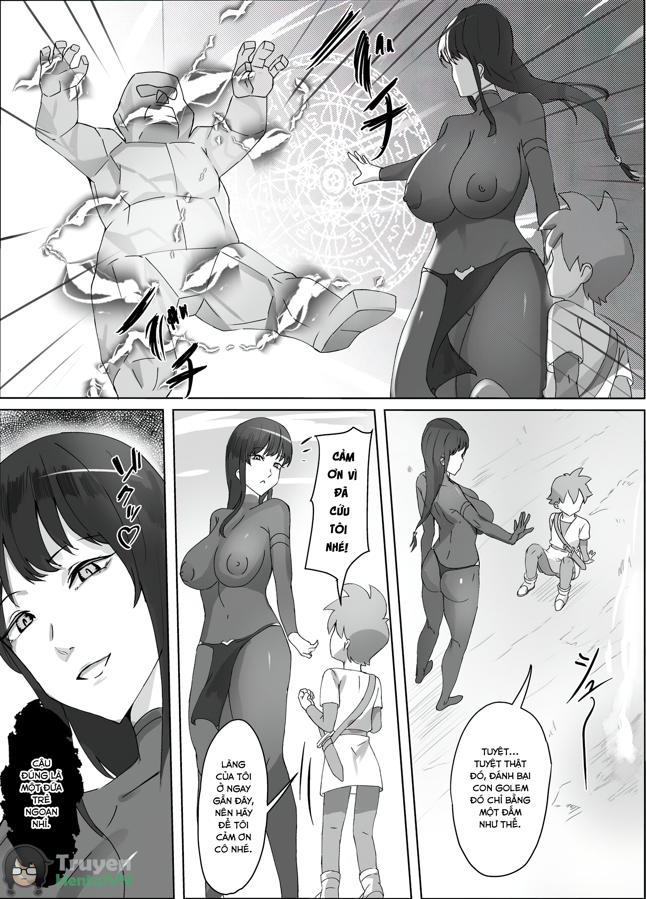 Đọc truyện hentai Kuro Majutsushi no Onee-san ni Kiniirarete Shiborareru Hanashi oneshot
