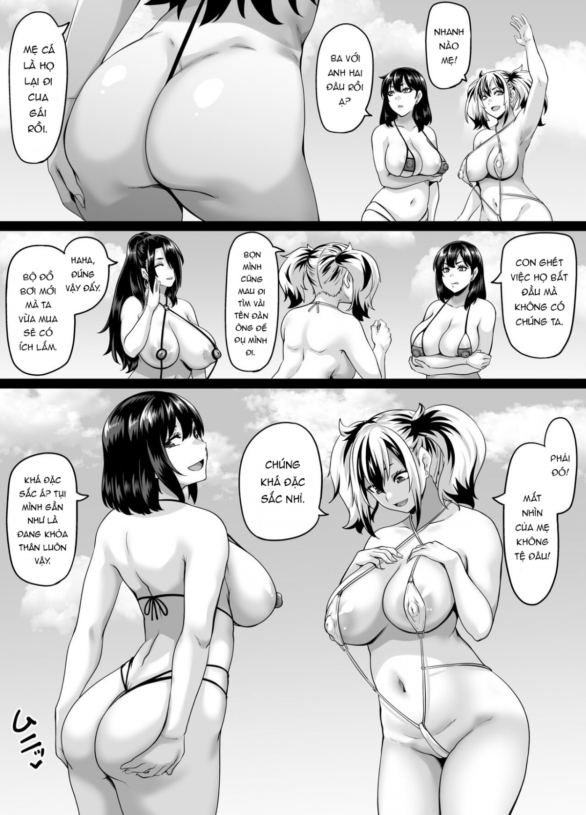 Đọc truyện hentai Kazoku Ryokou wa Yarimoku Beach de Sex Zanmai 3 - Chap 1