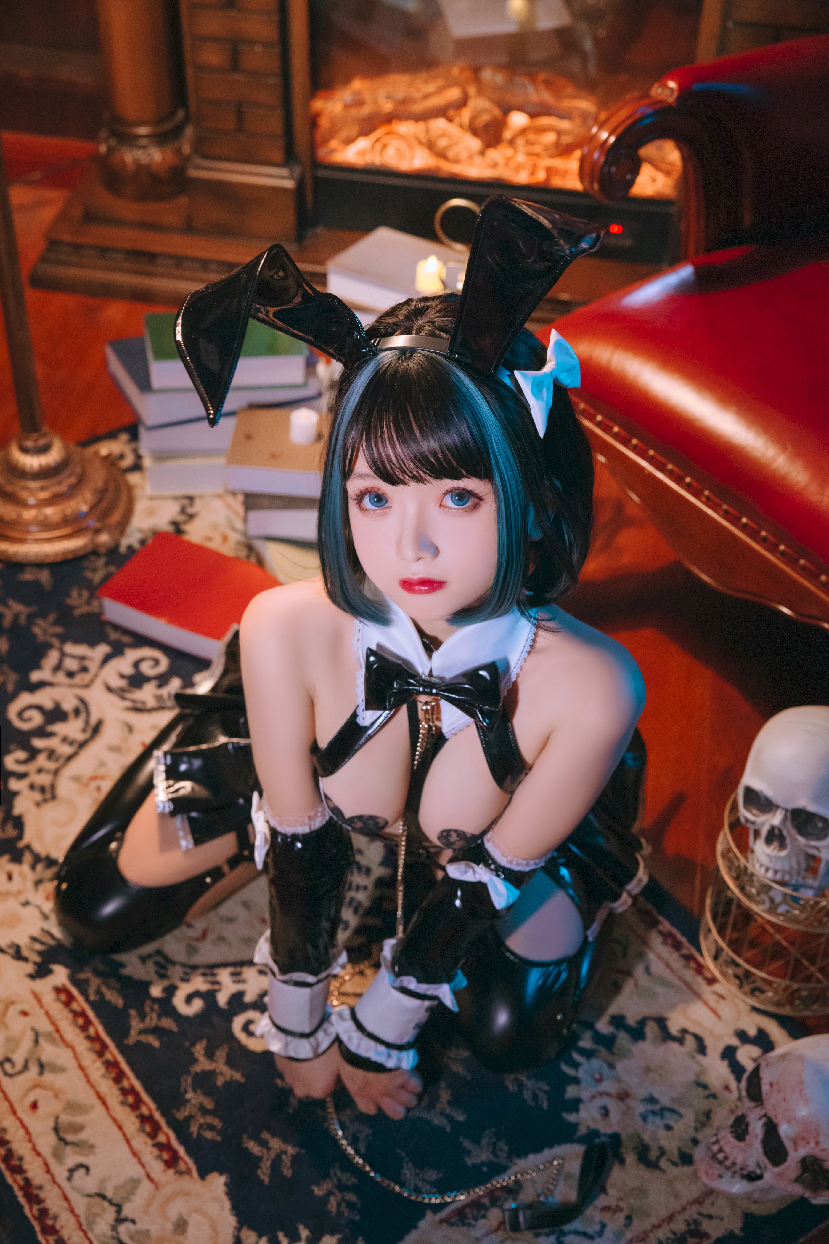 Đọc truyện hentai Tuyển tập Albums siêu phẩm Cosplay - Chap 481 - Rina Jiao - Halloween Demon Leather Jacket