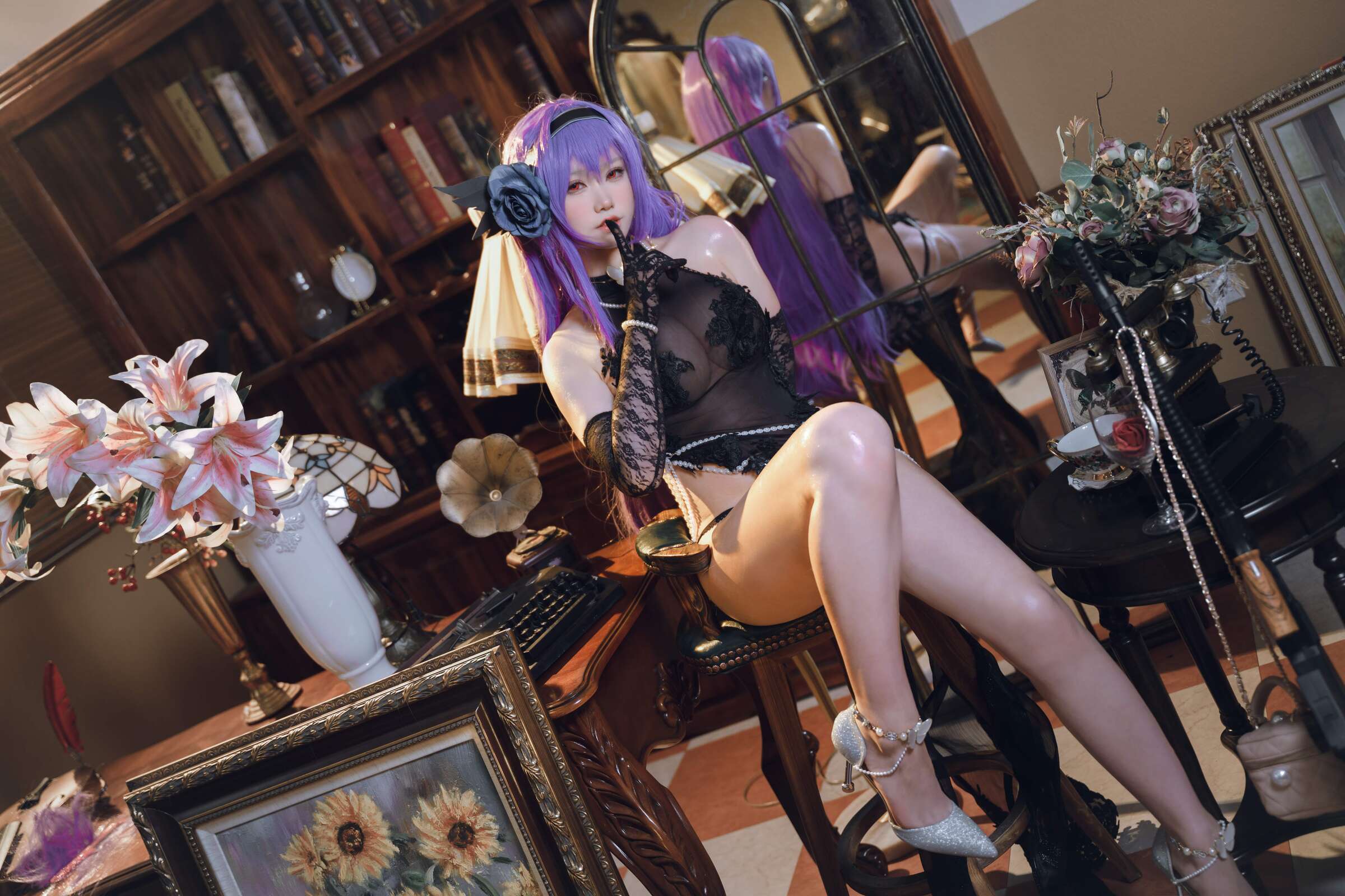 Đọc truyện hentai Tuyển tập Albums siêu phẩm Cosplay - Chap 590 - One North, One North - ZB-26 Dark Rose Swaying