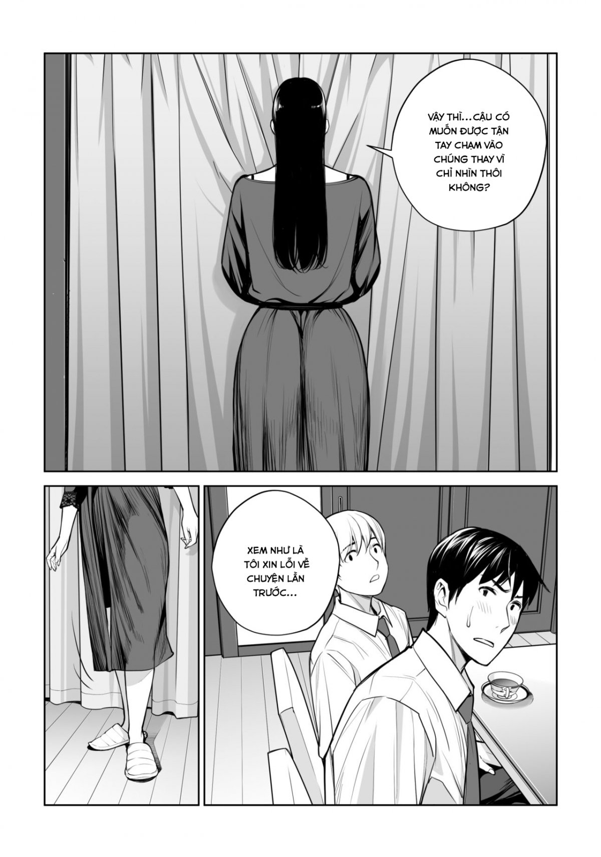 Đọc truyện hentai Kurokami Onna no Fudeoroshi ~Himitsu no Heya de Nakadashi Sasete Ageru wa~ - Oneshot